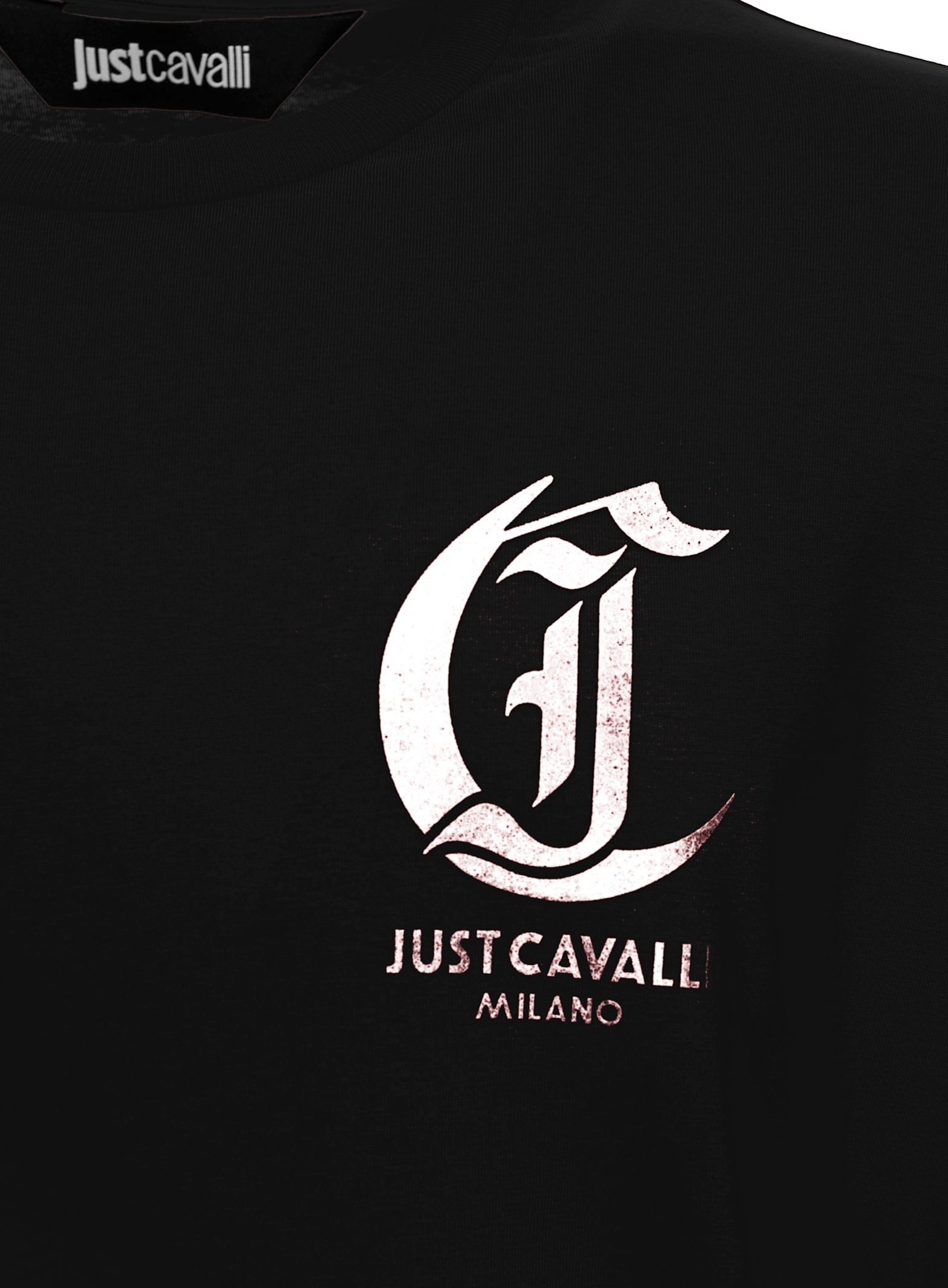 Just Cavalli Logo-print T-shirt In Black