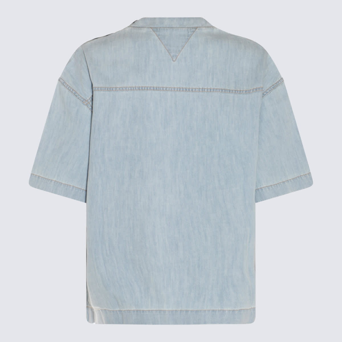 Shop Bottega Veneta Light Blue Cotton Shirt In Light Bleach