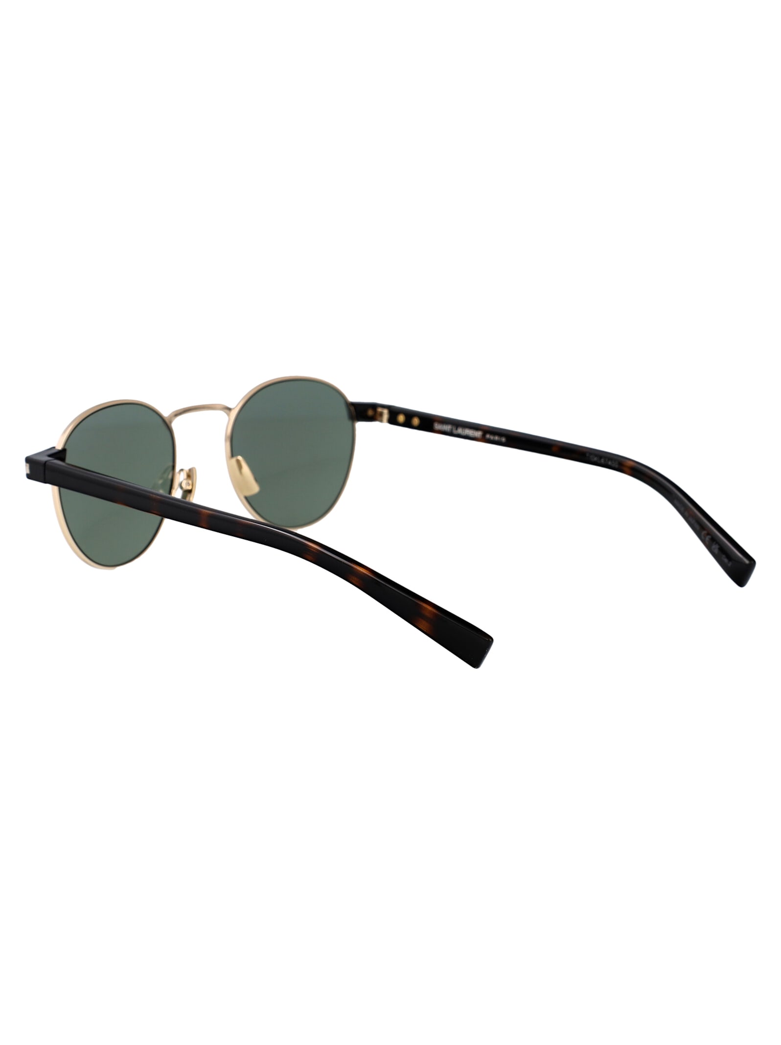 Saint Laurent Sl 707 Sunglasses In Gold-havana-green