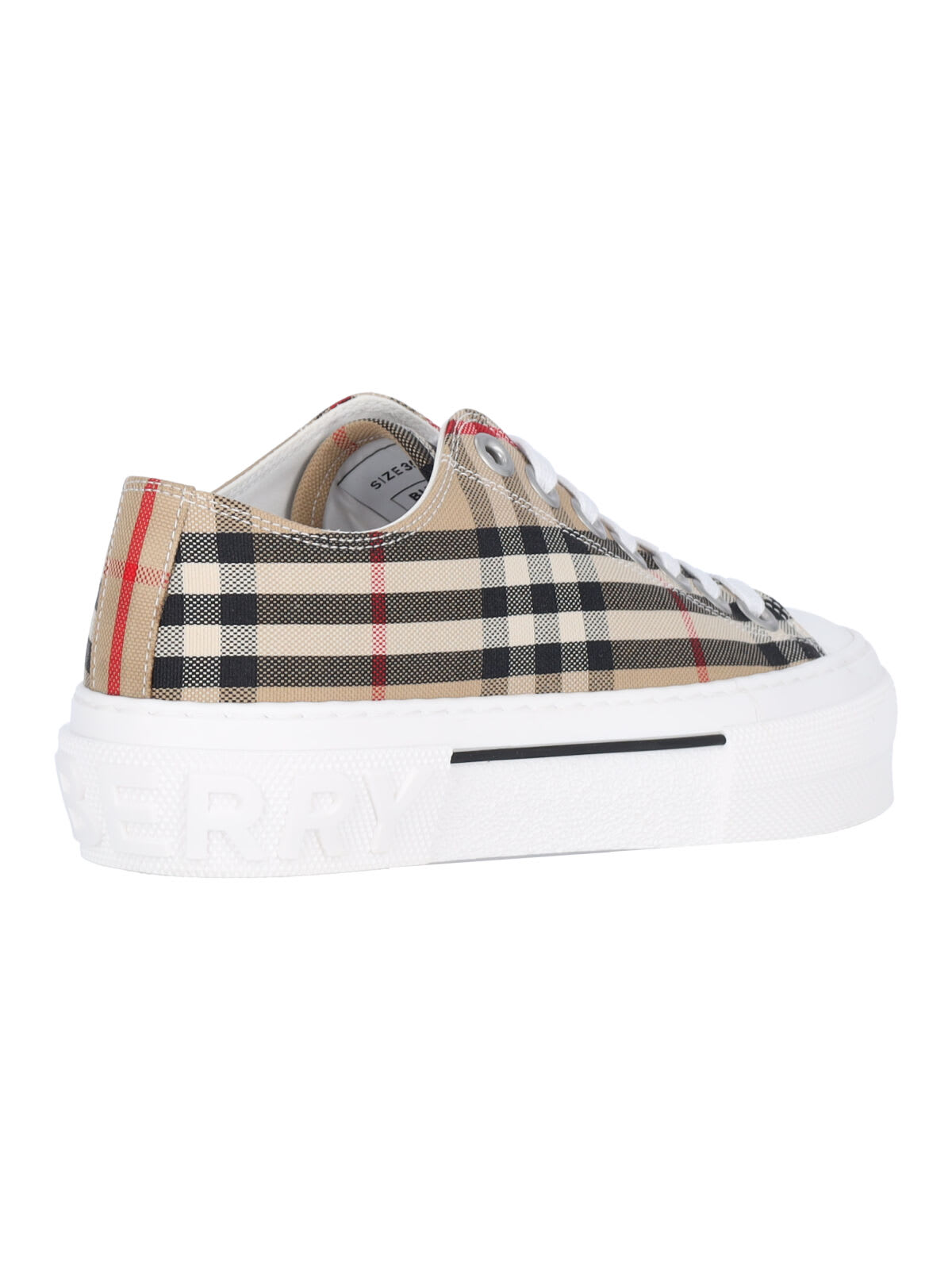 Burberry Tnr Jack Low Sneakers In Neutral