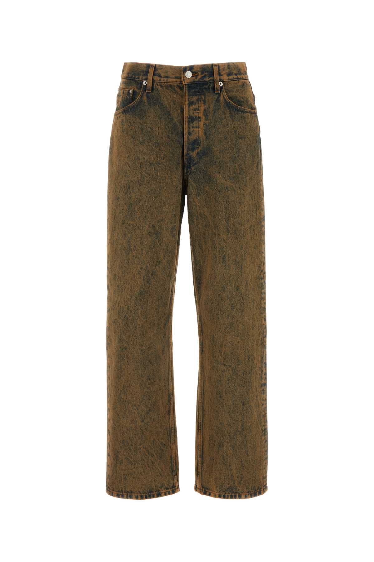 Shop Dries Van Noten Melange Caramel Denim Jeans In Beige