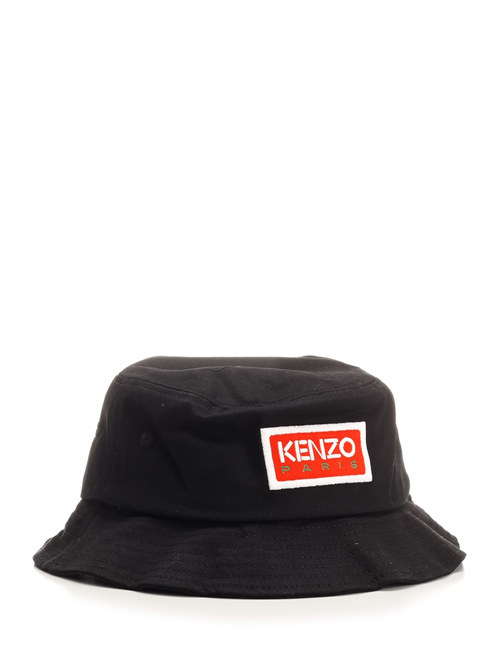 Shop Kenzo Logo Bucket Hat In Black