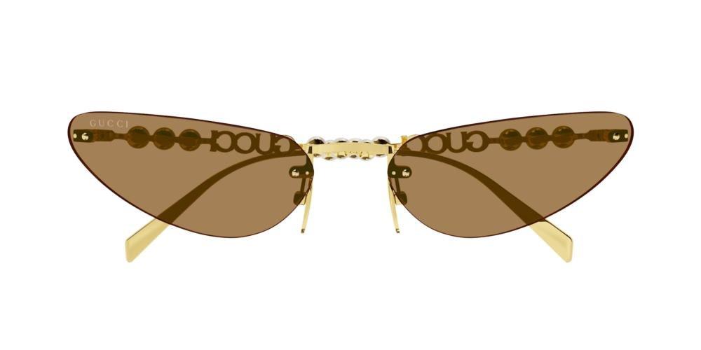 Gucci Cat-eye Frame Sunglasses In Gold