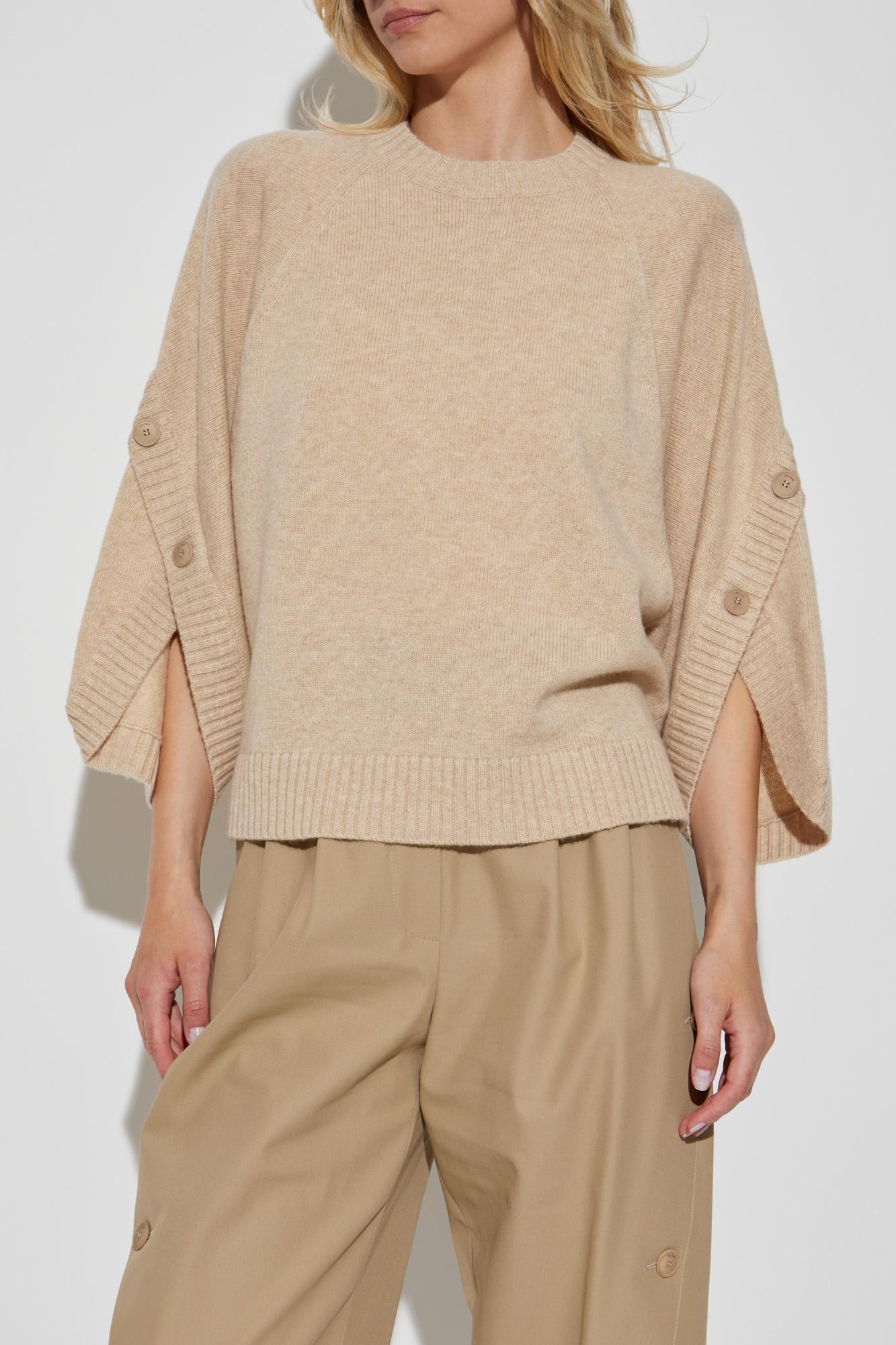 Max Mara Ampex Oversized Wool Blend Sweater In Neutral