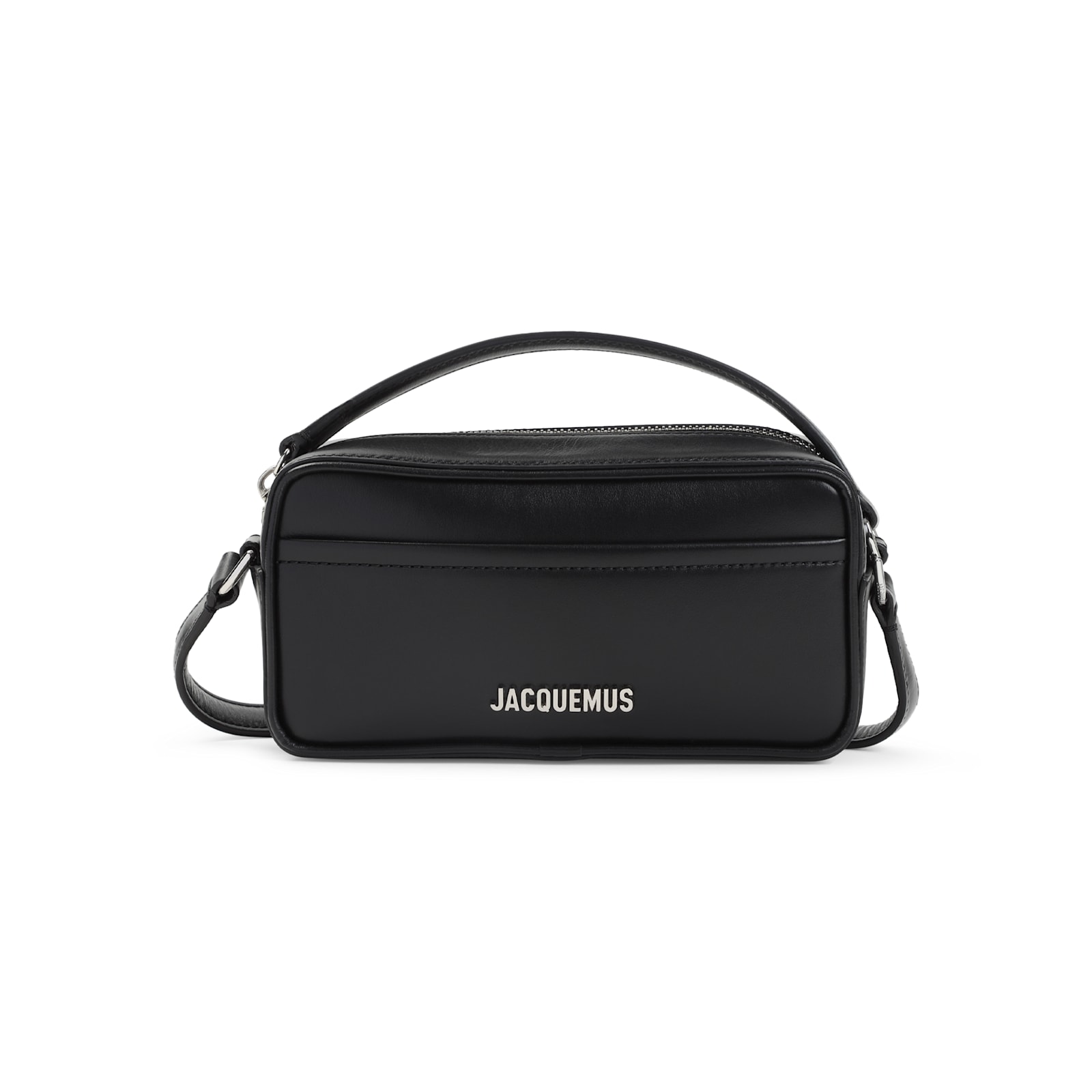 Jacquemus Rectangular Top Handle Shoulder Bag In Black