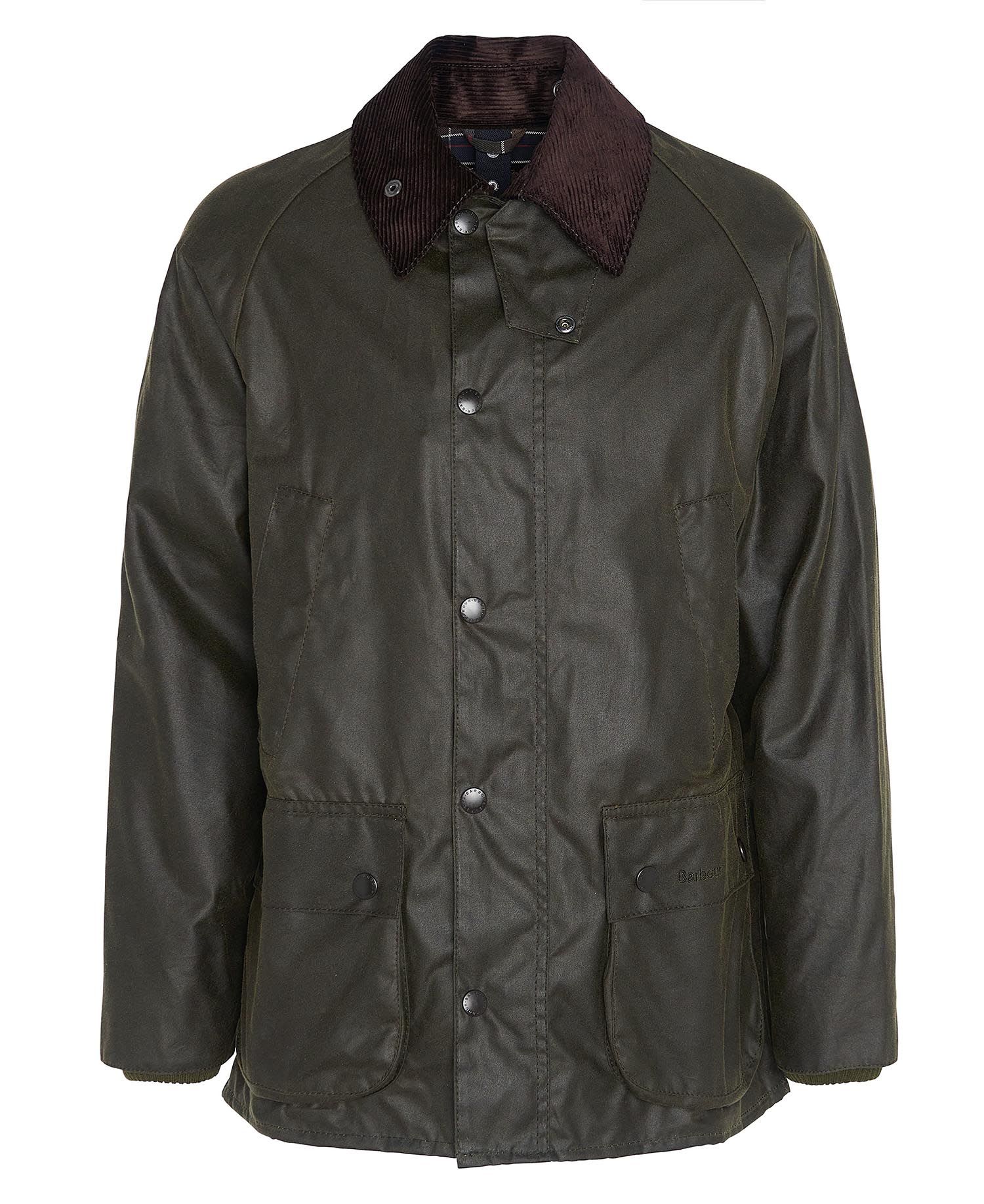 Shop Barbour Bedale Wax Jacket In Verde Oliva