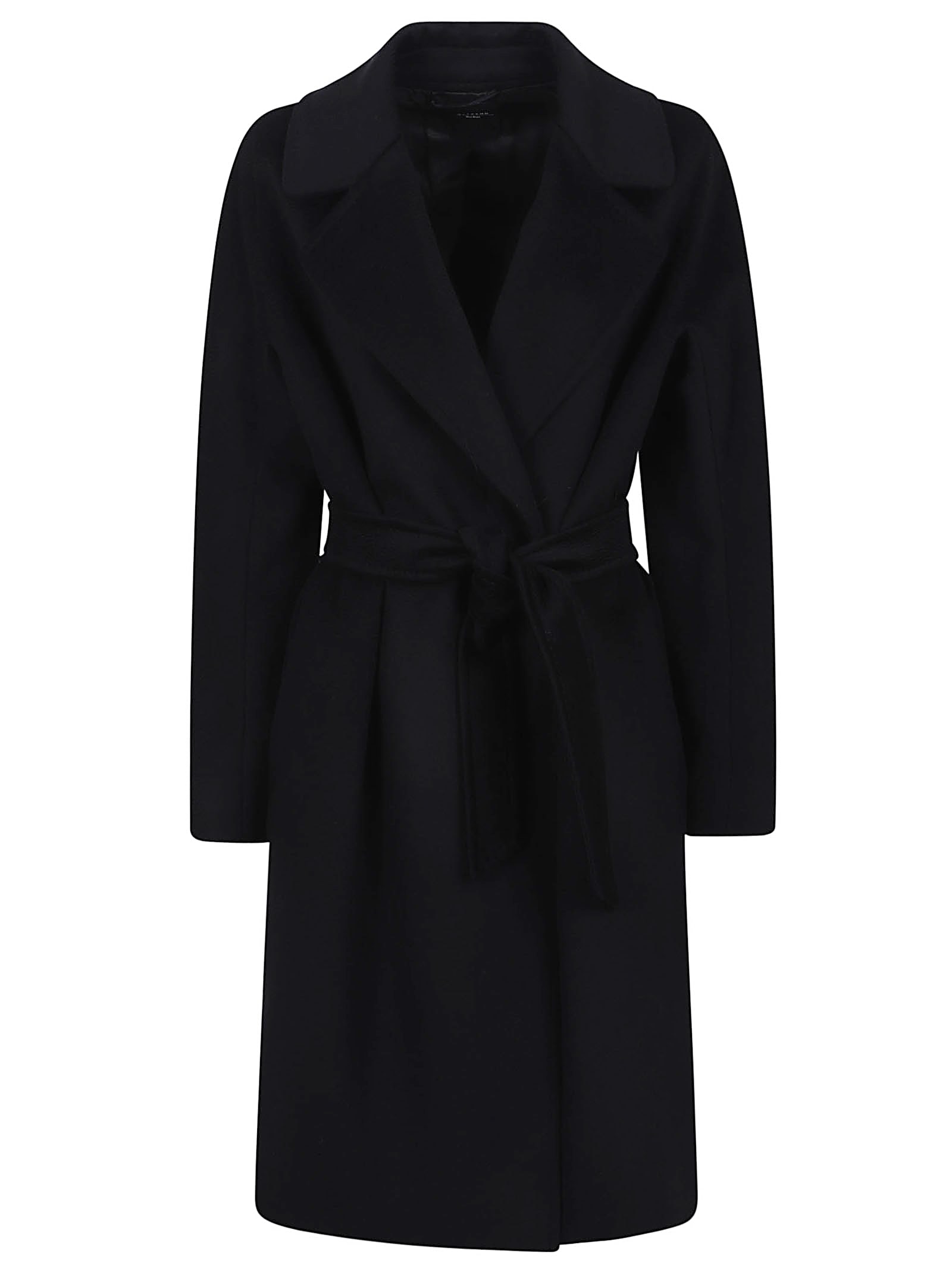 Weekend Max Mara Cappotto Lungo In Lana E Alpaca Nero In Black