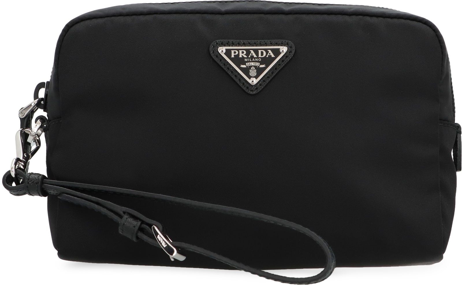 Prada Re-nylon Clutch In Black