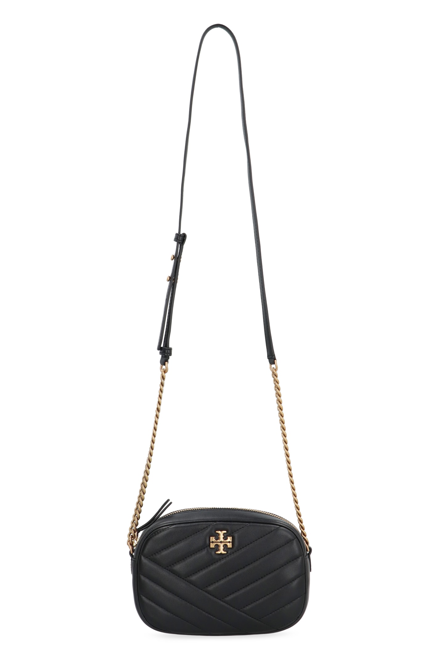 Shop Tory Burch Kira Leather Camera Bag In Nero