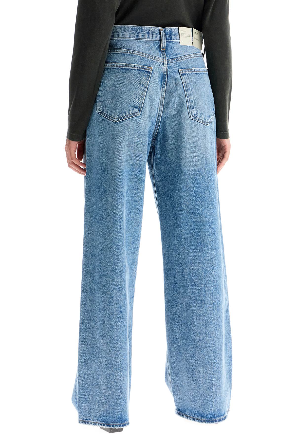 Shop Agolde Low Slung Baggy Jeans In Libertine (blue)