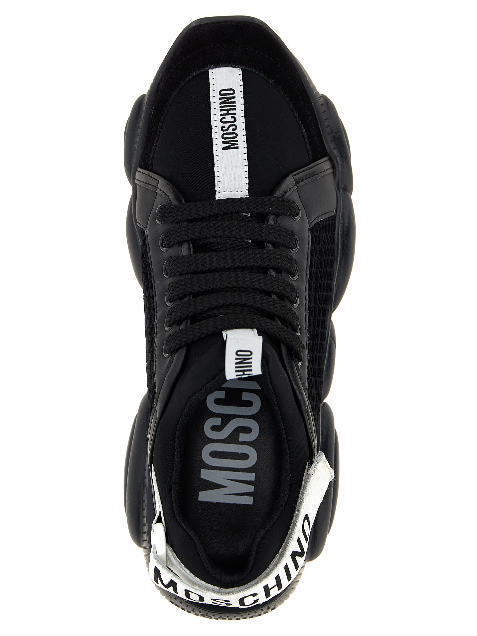 Shop Moschino Orso35 Sneakers In Black