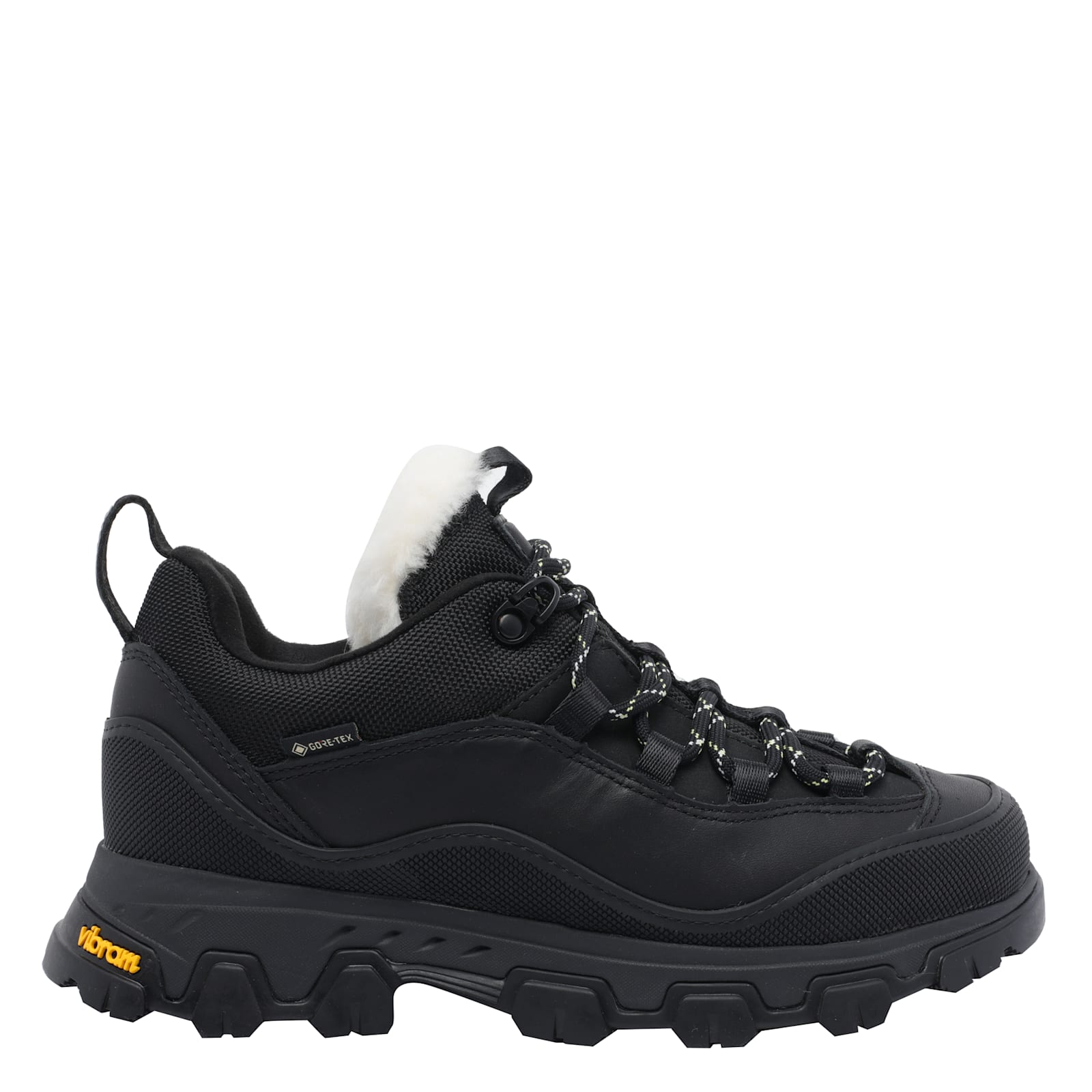 Ugg Black Canvas And Leather Metrotrek Sneakers In Black