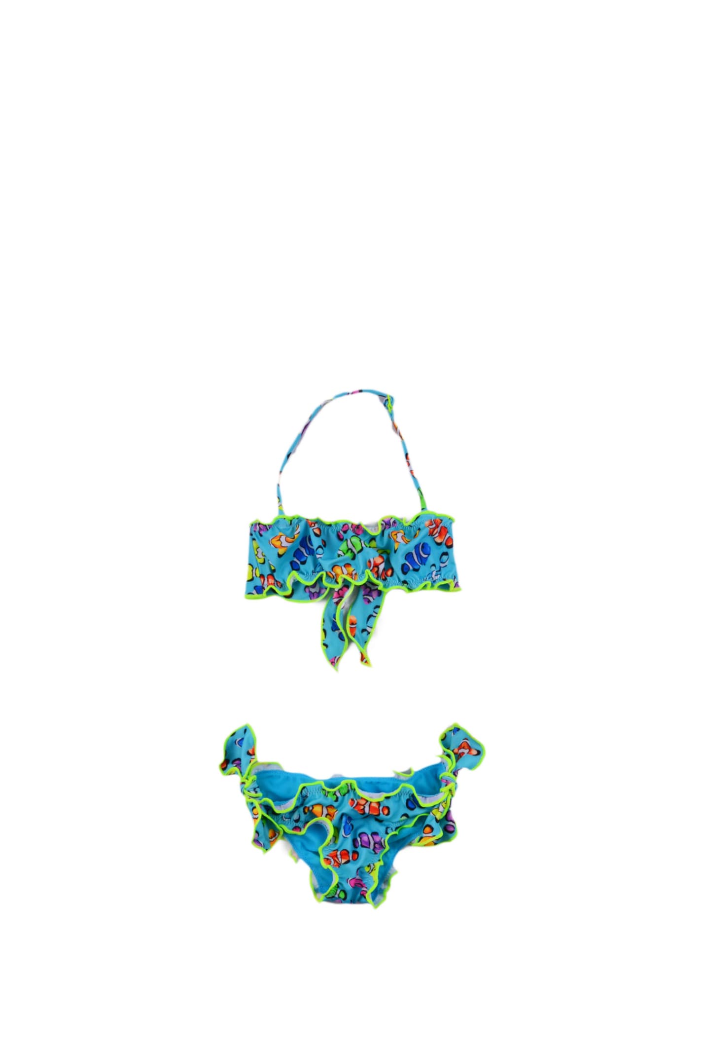 Mc2 Saint Barth Kids' Bikini Swimsuit With Print In Multicolor