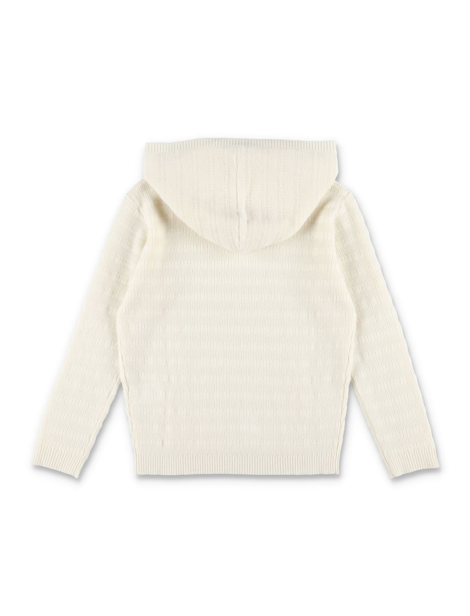 Bonpoint Knit Hoodie In Upb Blanc Lait
