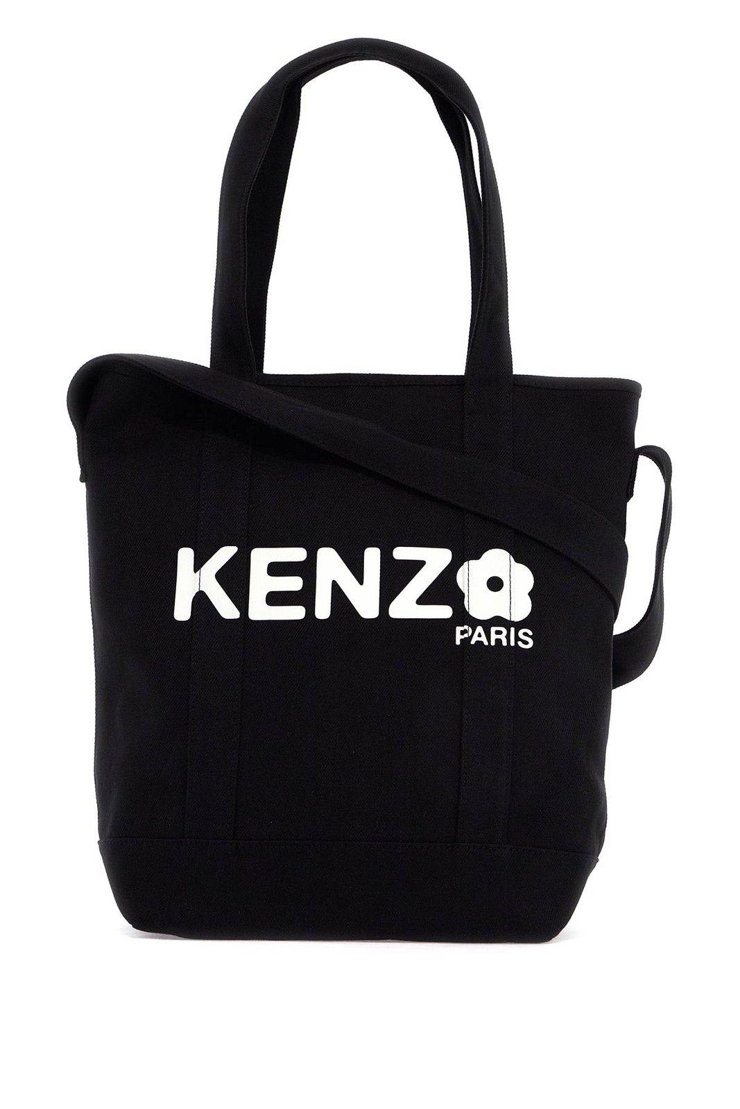 Shop Kenzo Utility Logo-printed Tote Bag In Black