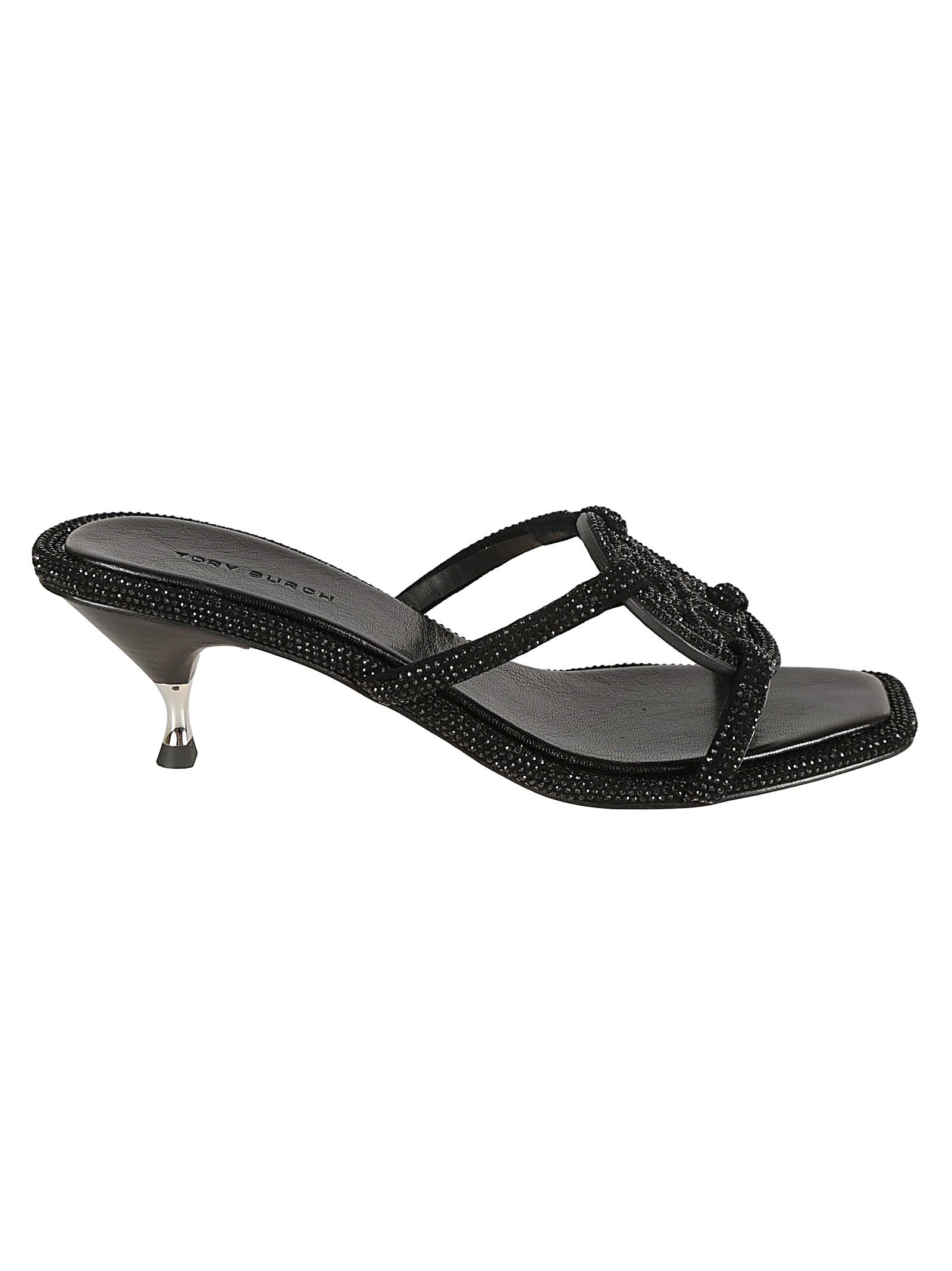 Shop Tory Burch Miller Heel Sandals In Perfect Black
