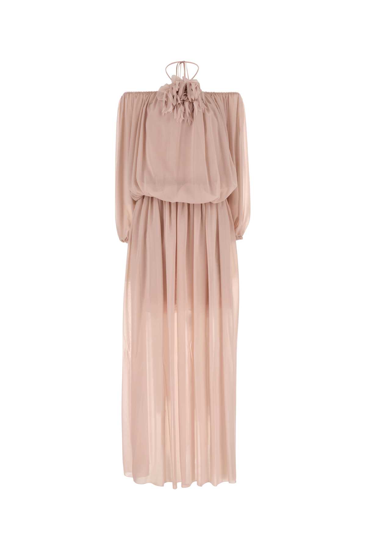 Pastel Pink Georgette Long Dress