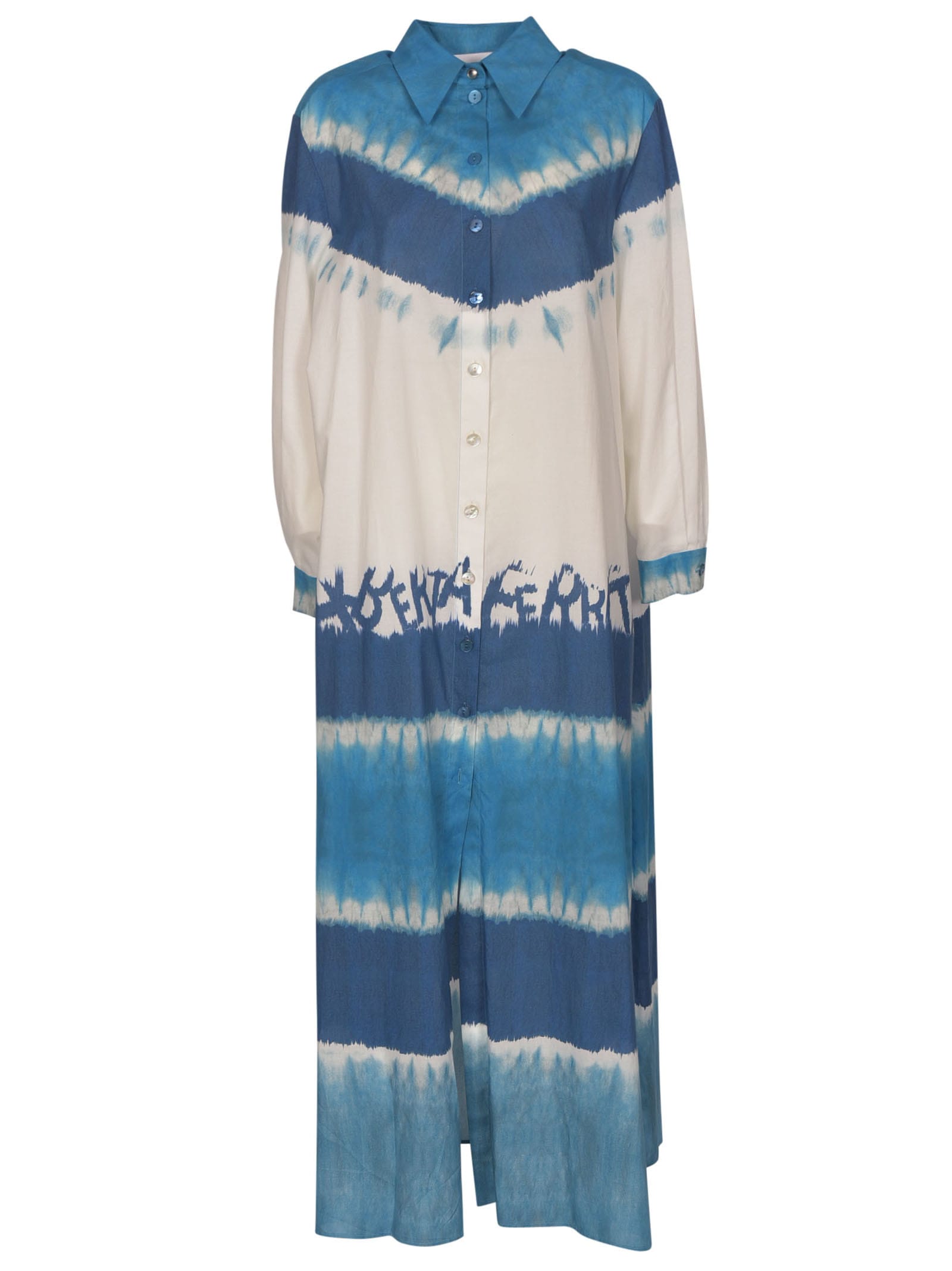Alberta Ferretti Logo Dye Shirt Dress