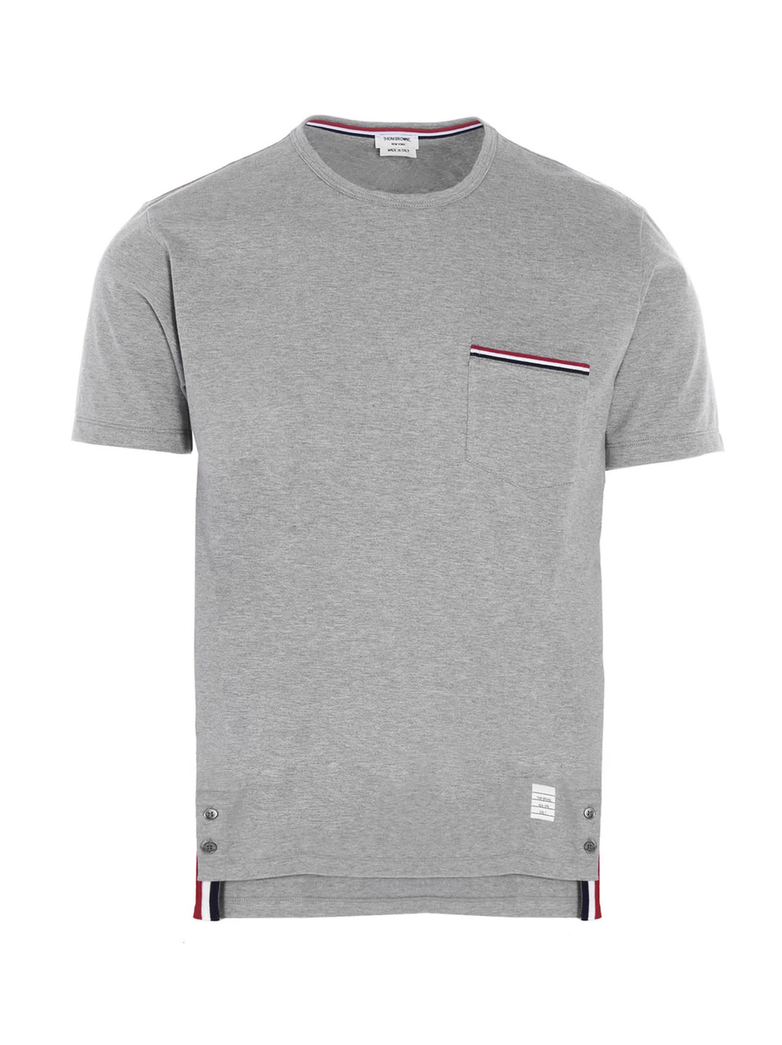 Shop Thom Browne T-shirt In Grey/multicolour