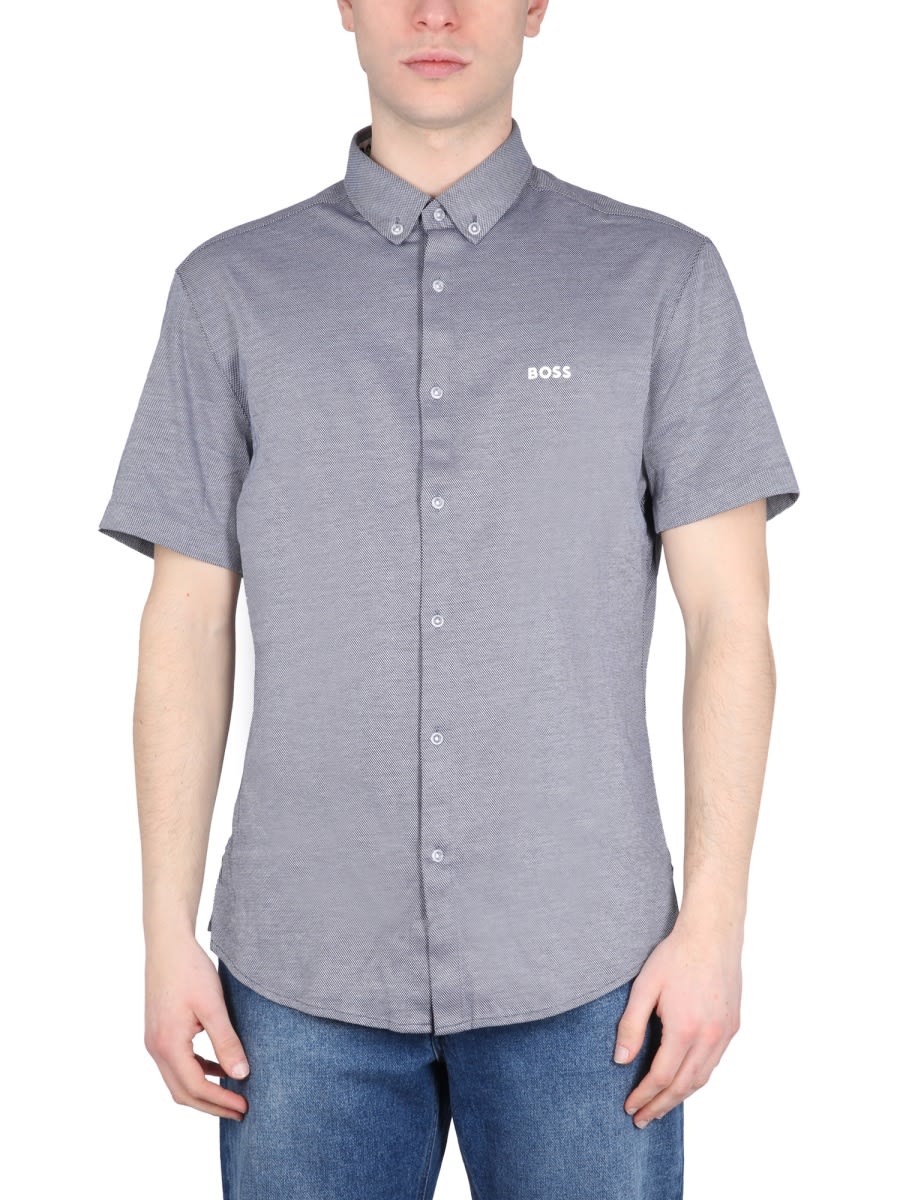 Shop Hugo Boss Shirt With Logo In Grey