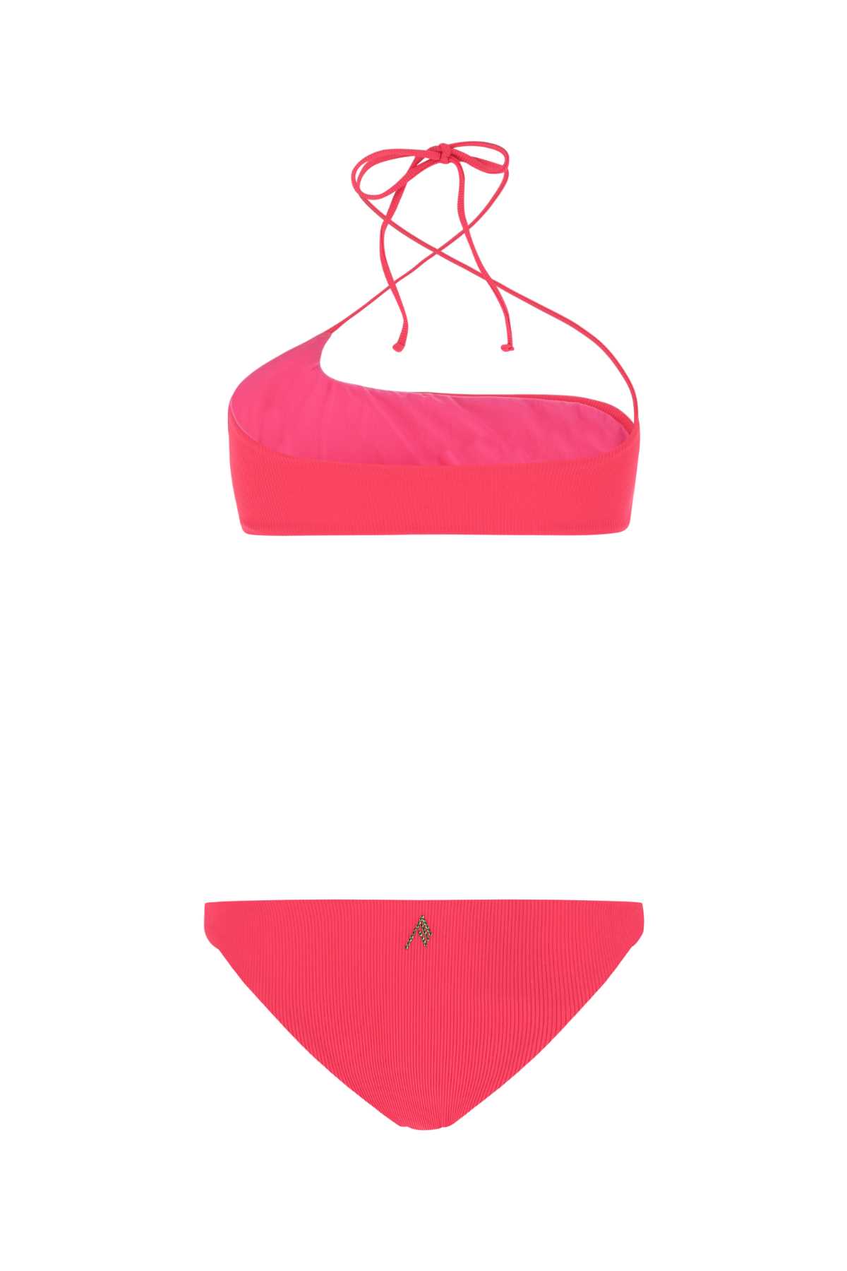 Shop Attico Fuchsia Stretch Nylon Bikini In 008
