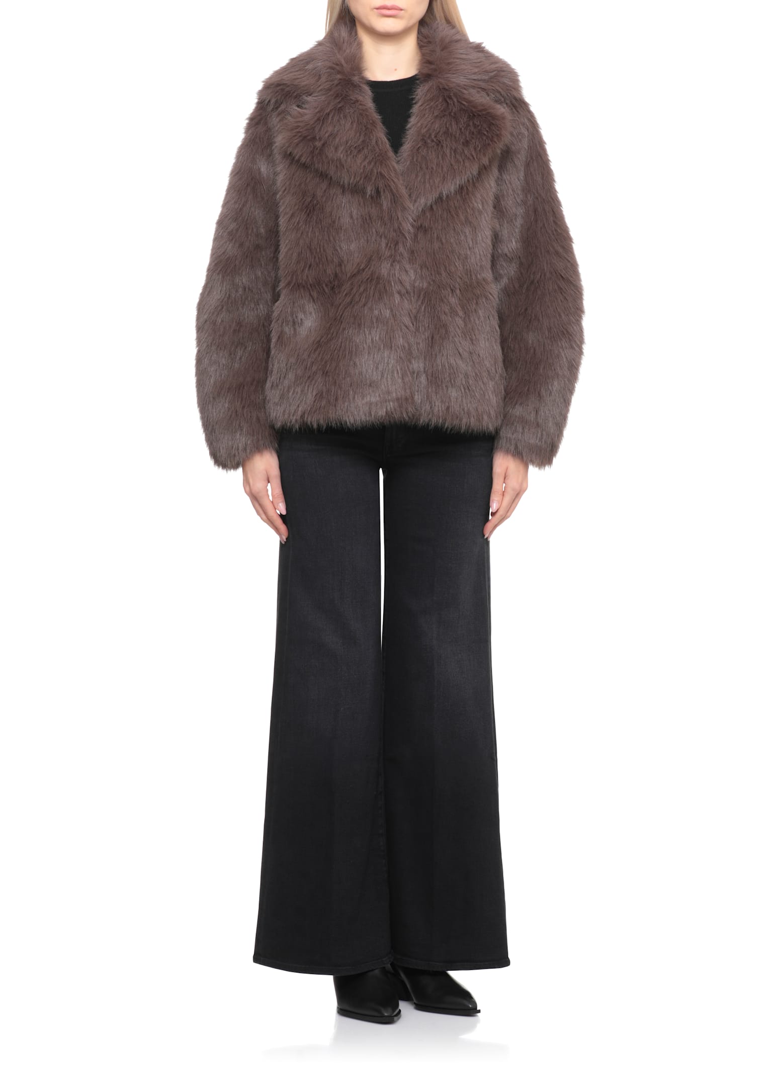 Betta Corradi Synth Fur Coat In Multi