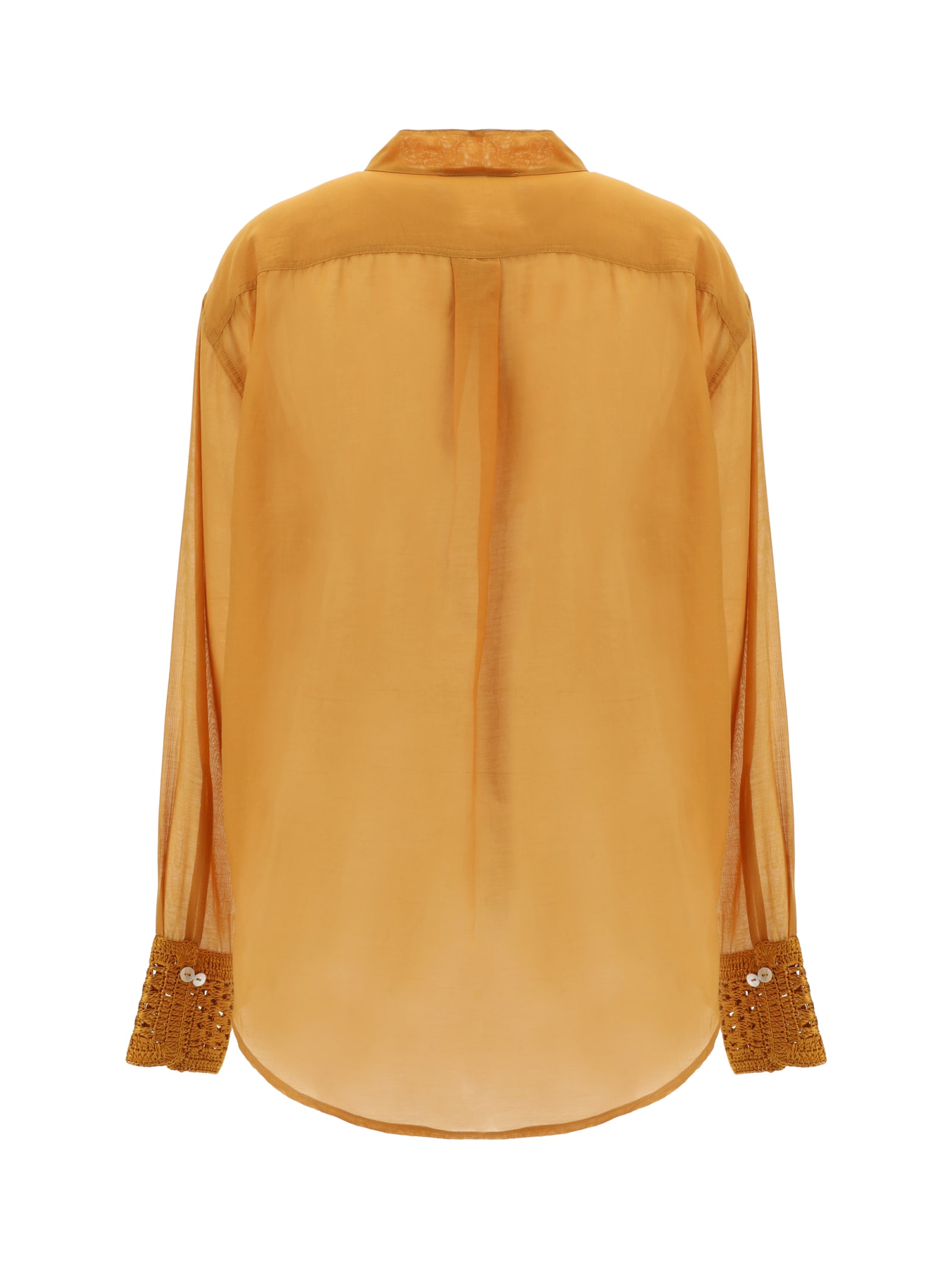 Forte Forte Sheer Cotton Voile Crochet Shirt
