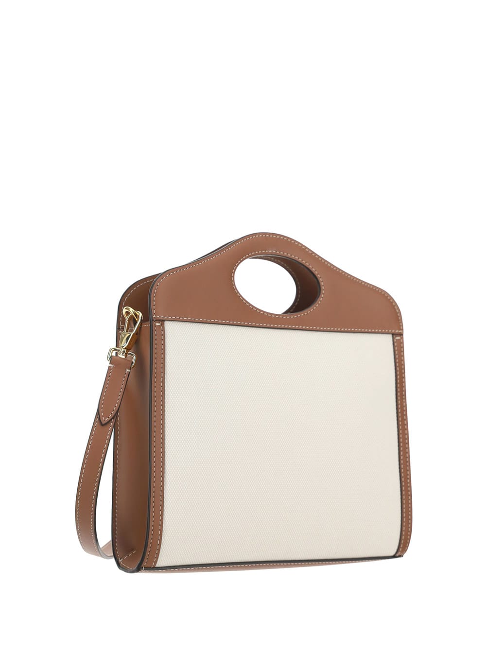 Shop Burberry Pocket Bag In Naturalmal