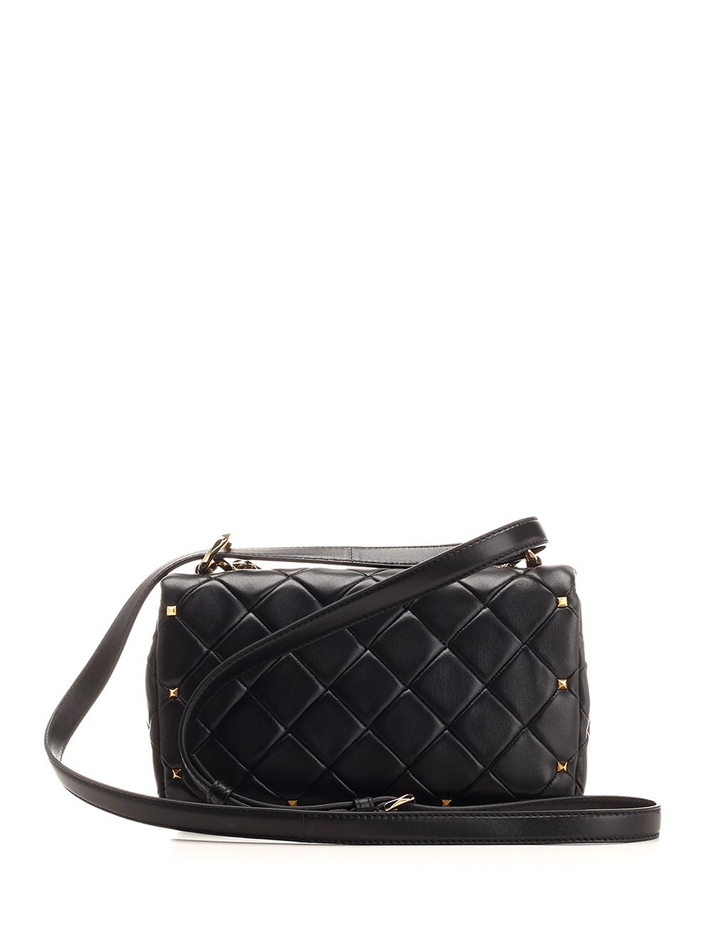 Shop Valentino Small Rockstud Spike Shoulder Bag In Black