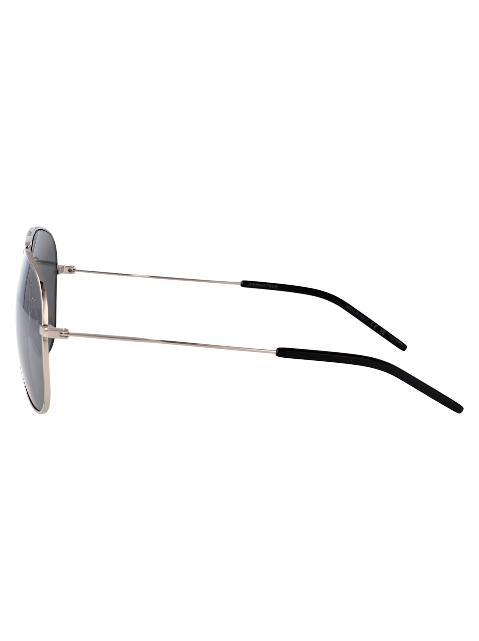 Saint Laurent Silver-silver-silver Metal Sunglasses