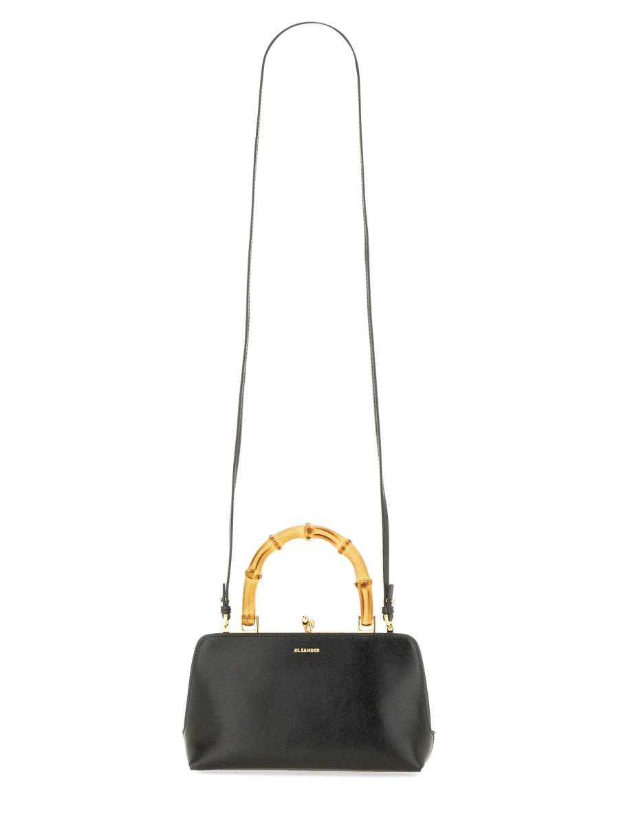 Shop Jil Sander Goji Bamboo Mini Bag In Black