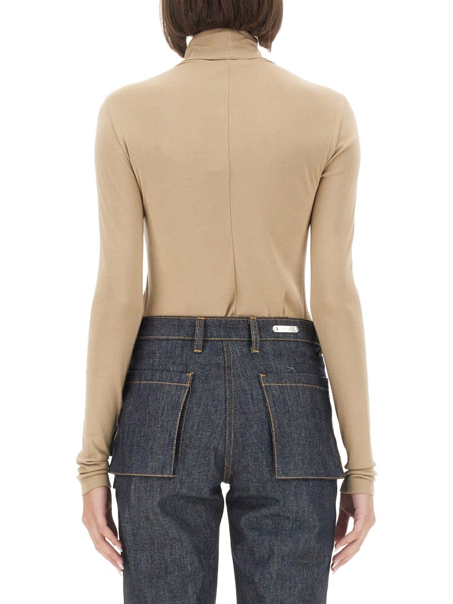 Helmut Lang Slim Fit T-shirt In Beige