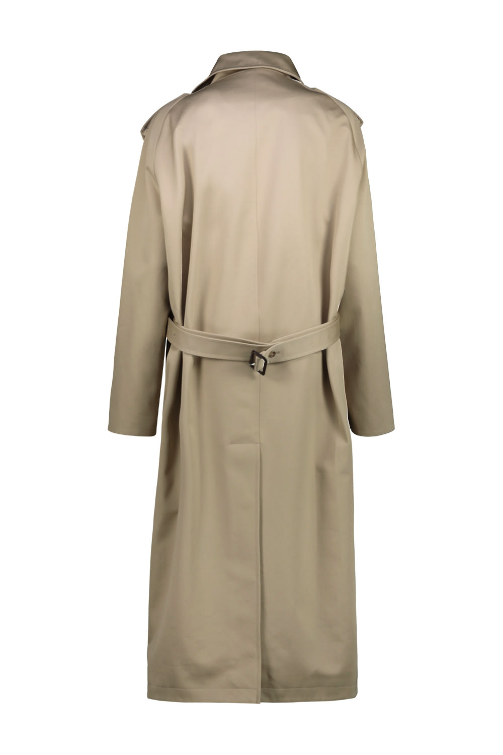 Shop Courrèges Trench Coat Oblique In Beige