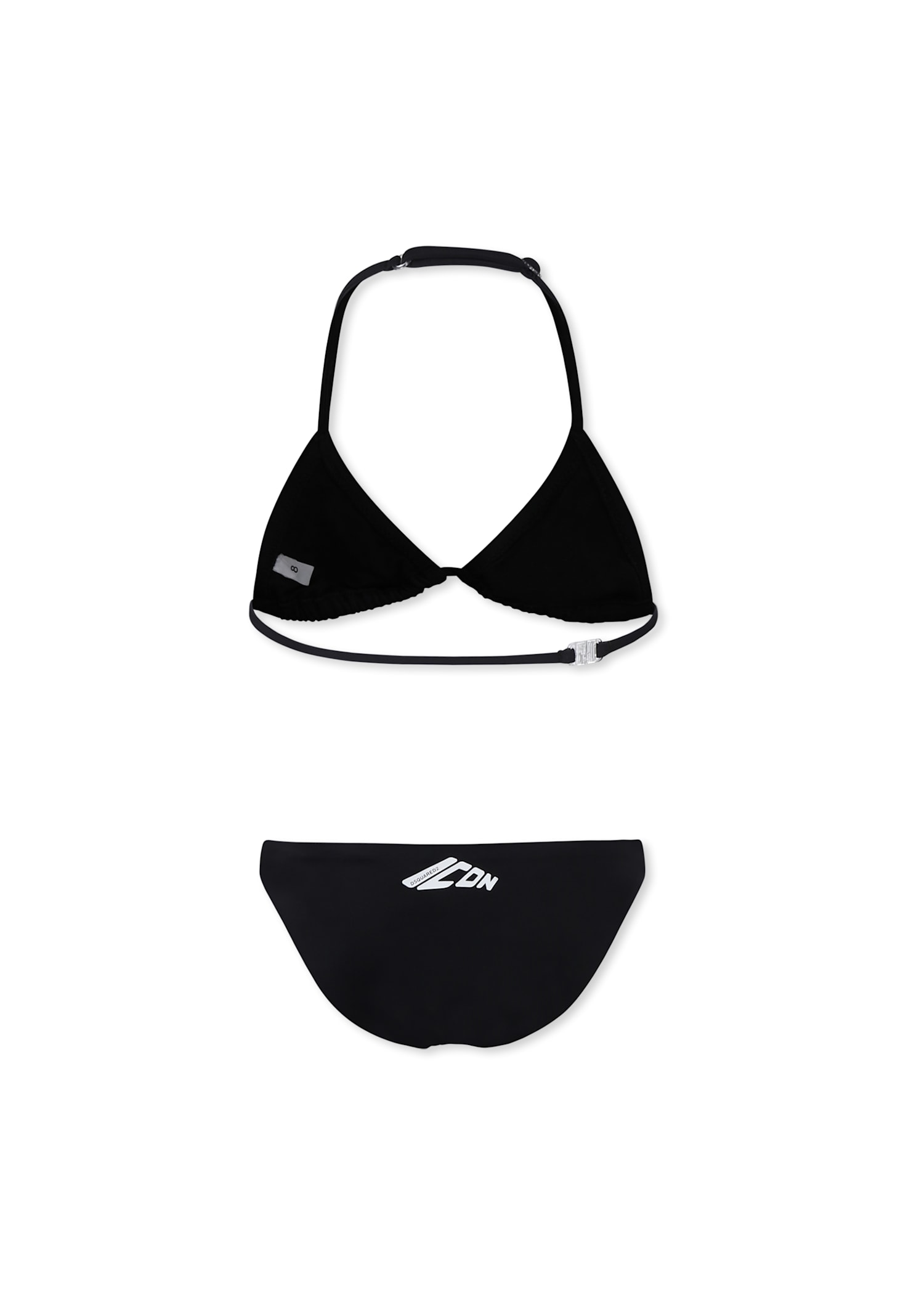 Shop Dsquared2 Black Bikini For Girl With Logo