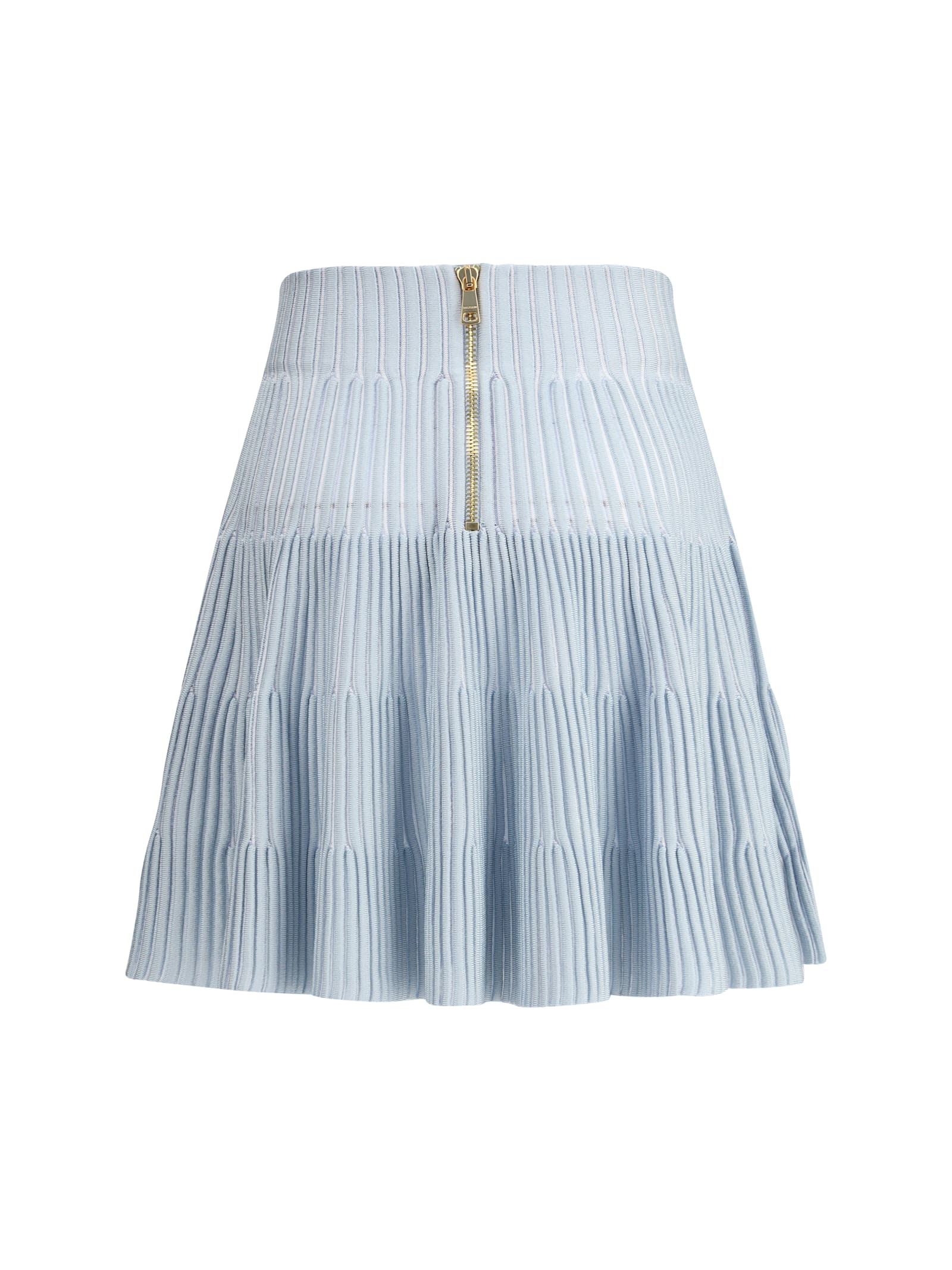 Balmain Textured Knit Flared Skirt