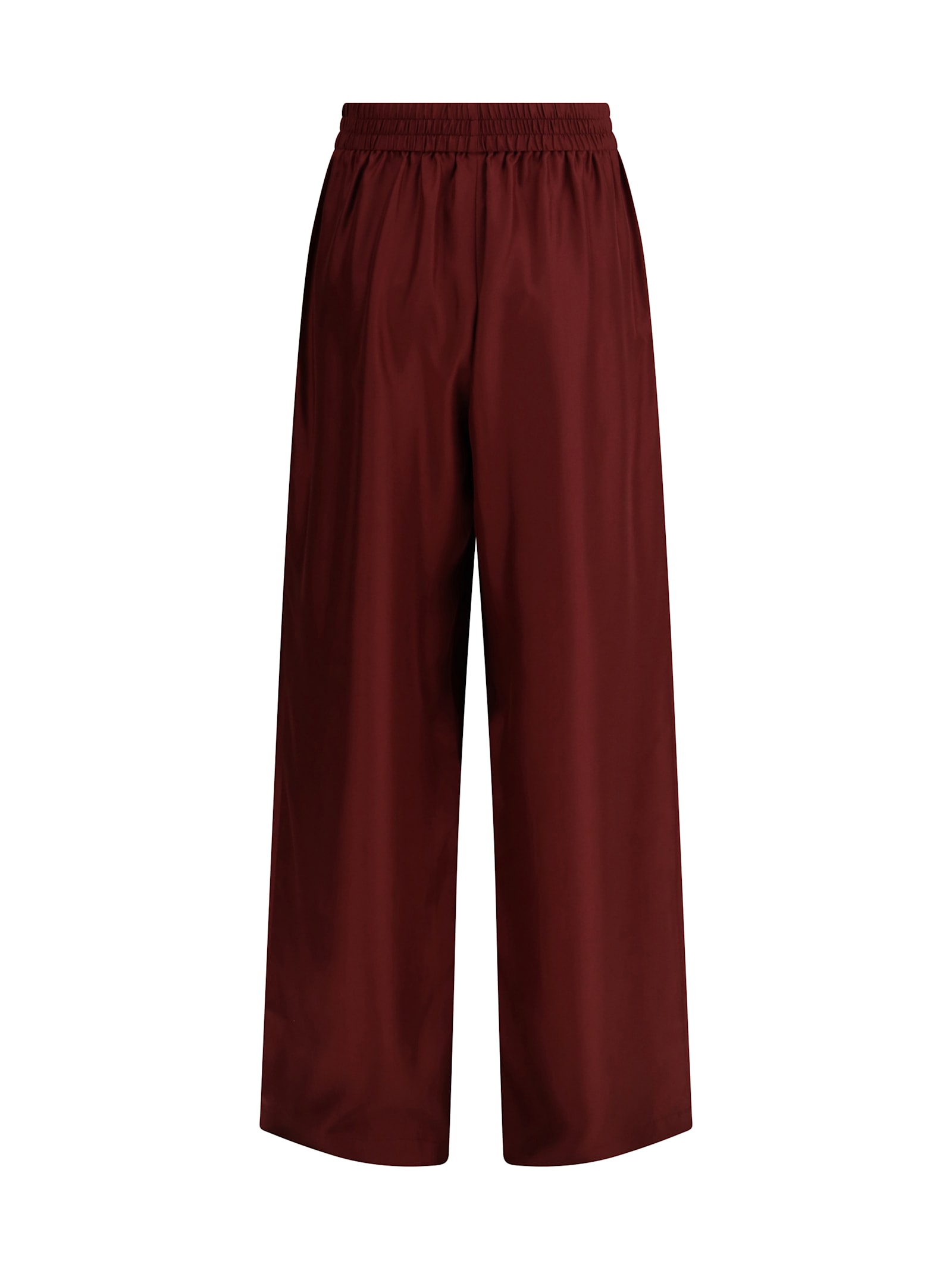 Lisa Yang Silk Satin Wide-leg Pants In Bordeaux