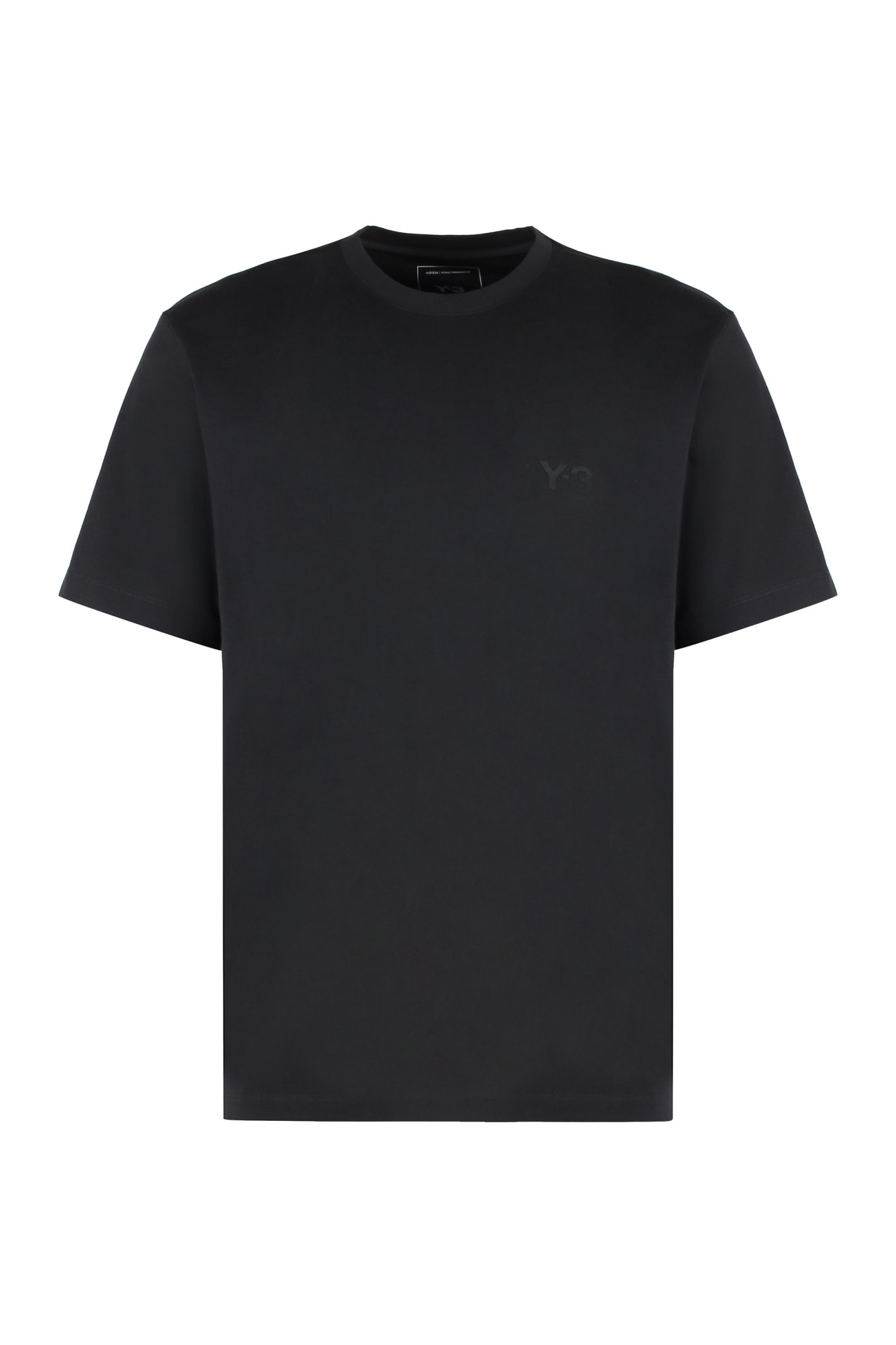 Y-3 Logo Cotton T-shirt In Black