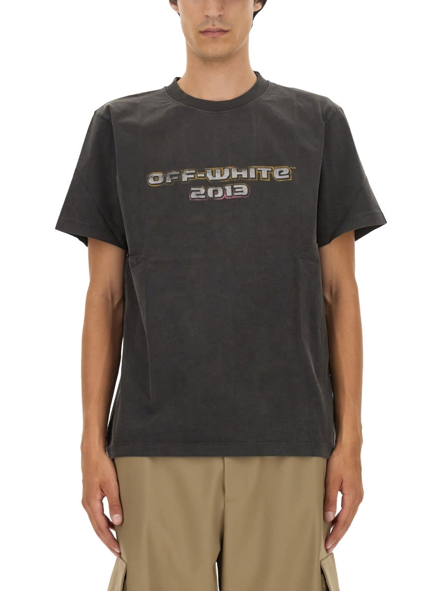 Shop Off-white T-shirt With Print In Black