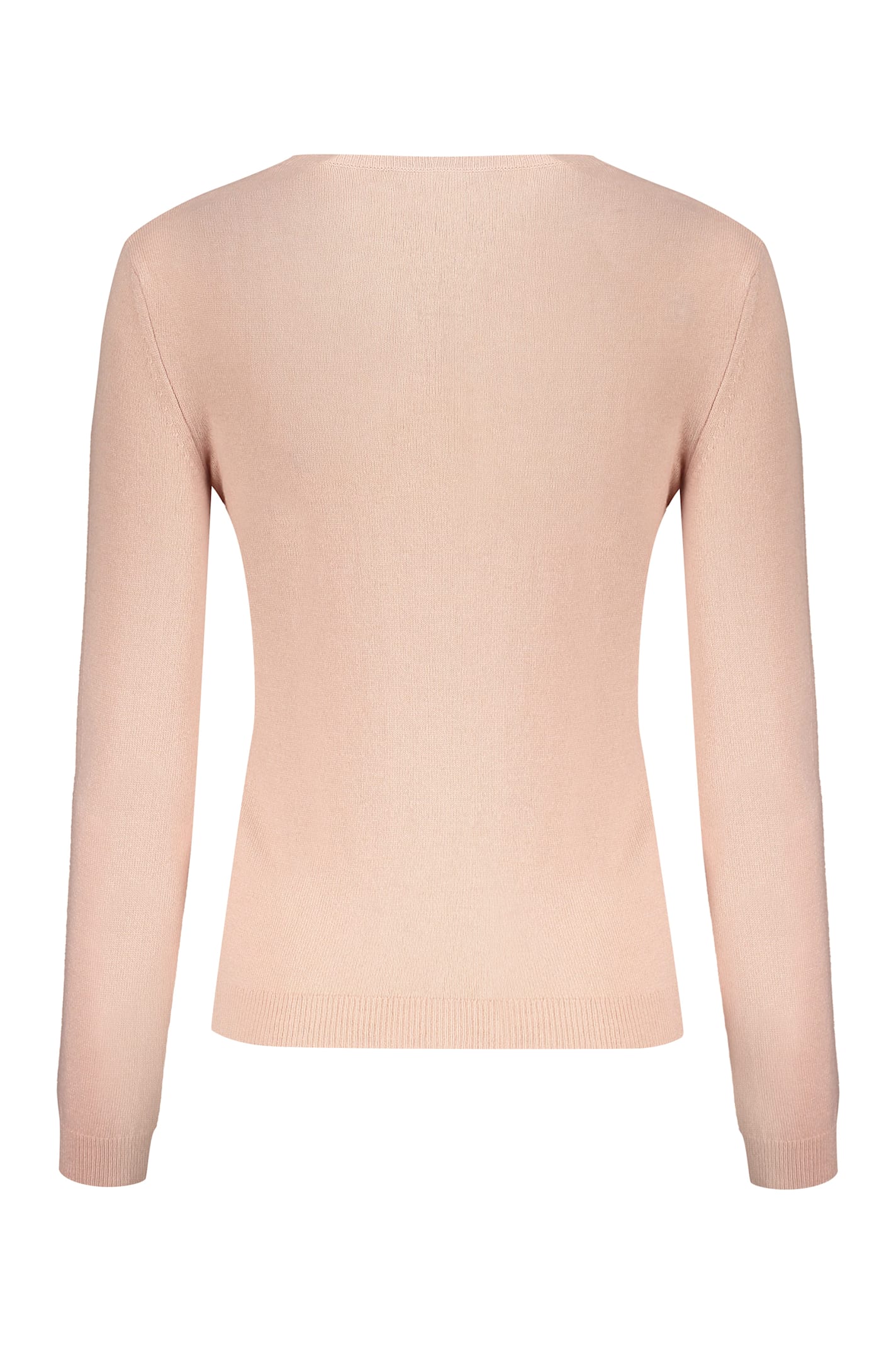 Valentino Long Sleeve Crew-neck Sweater In Pink