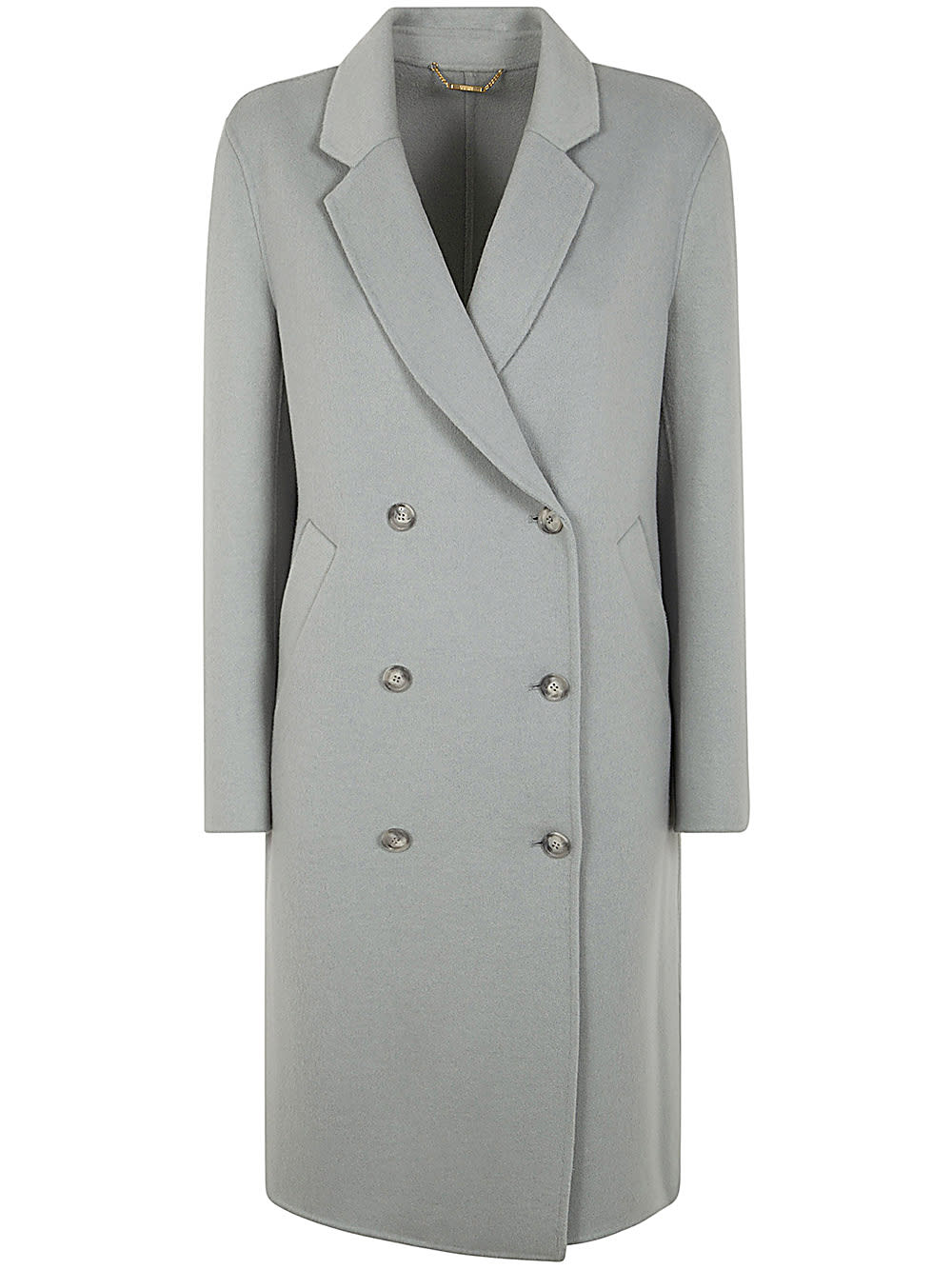 Shop Seventy Double Breasted Coat In Green