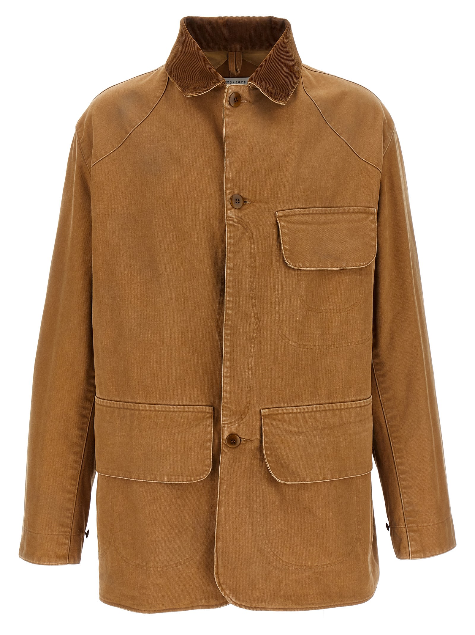 Shop Maison Margiela Canvas Jacket In Brown