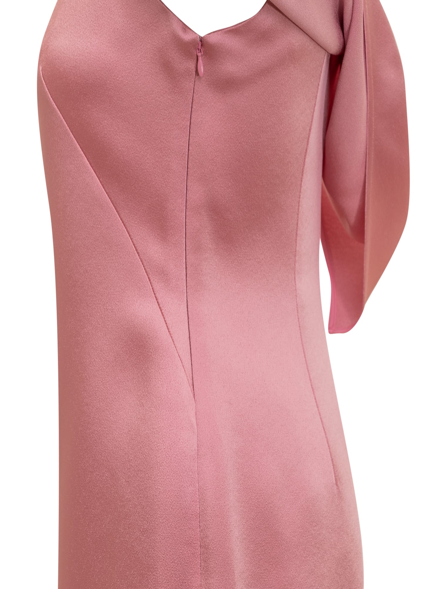 Shop Givenchy Asymmetrical Dress In Flamingo
