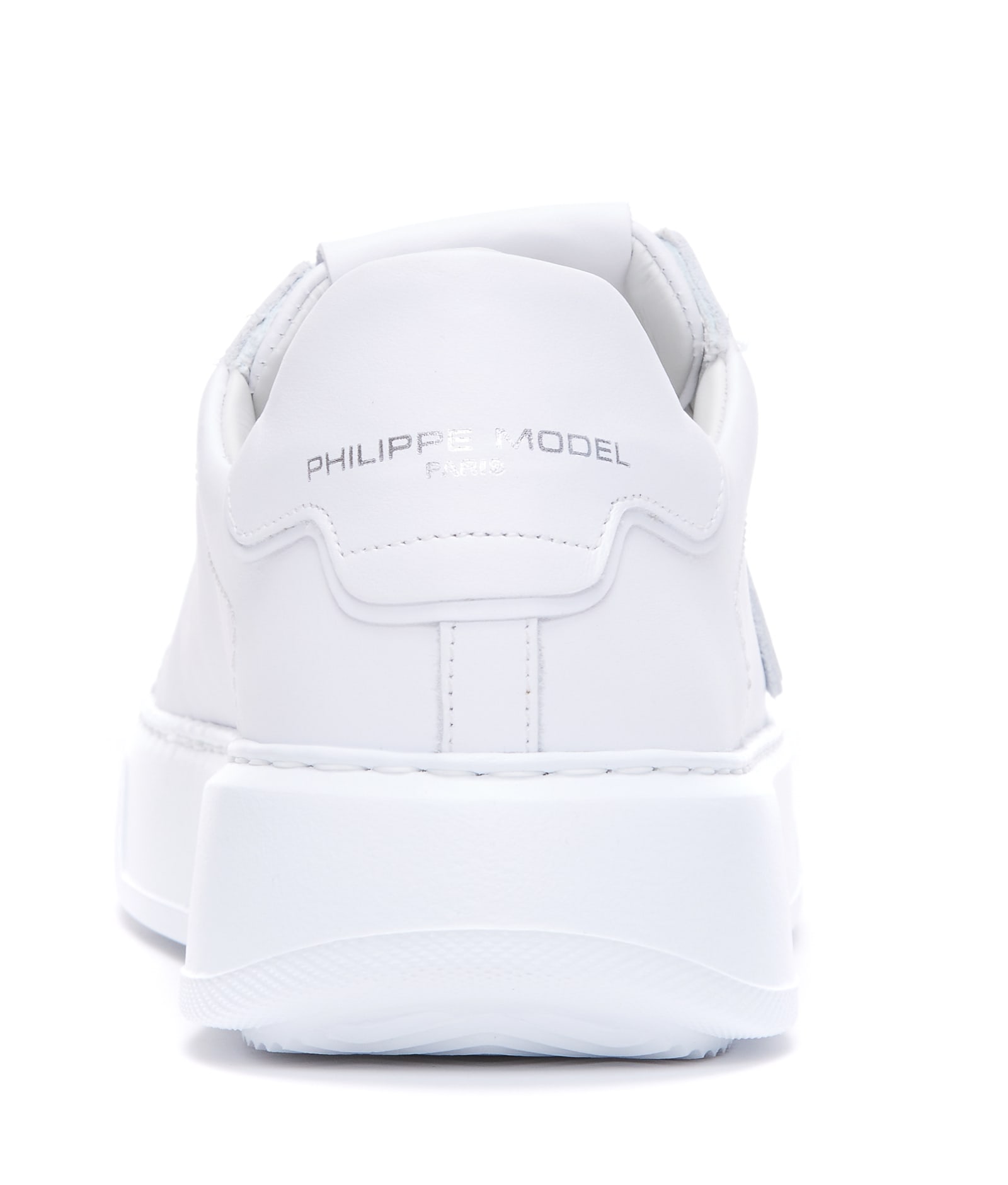 Philippe Model Temple Low Sneakers In Veau Blanc