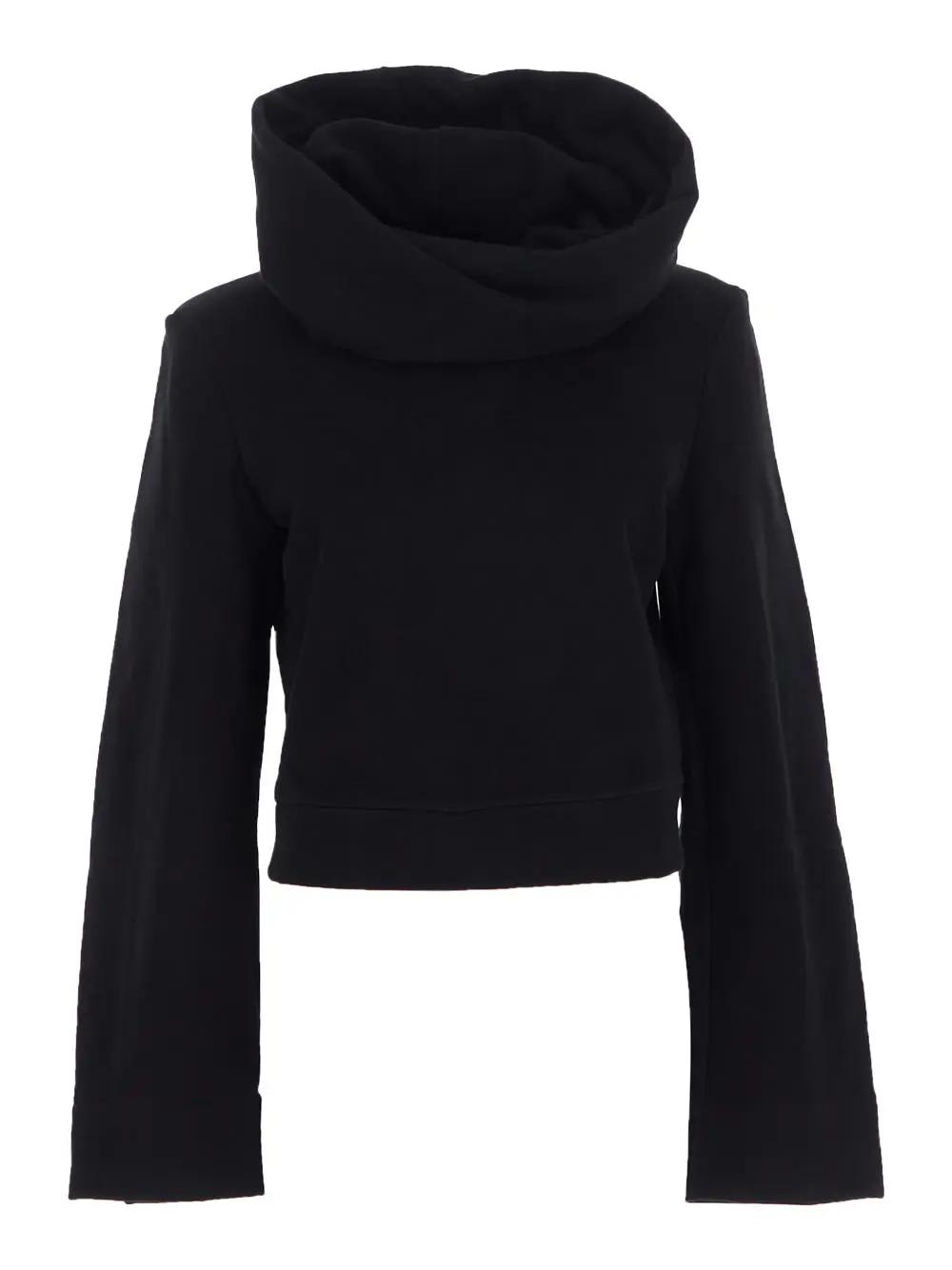 Saint Laurent Cotton Sweatshirt In Black