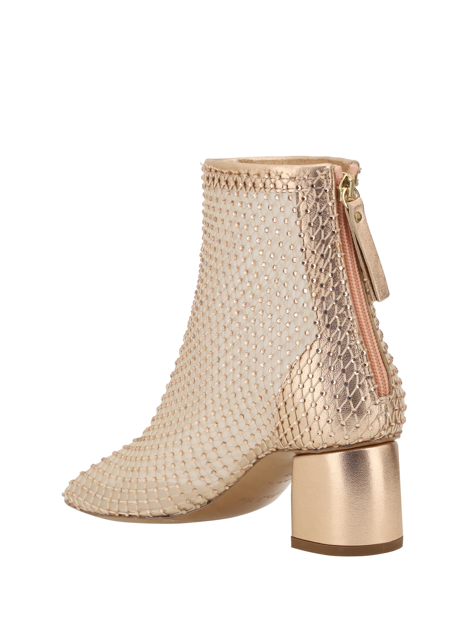 FORTE FORTE STRASS MESH ANKLE BOOTS