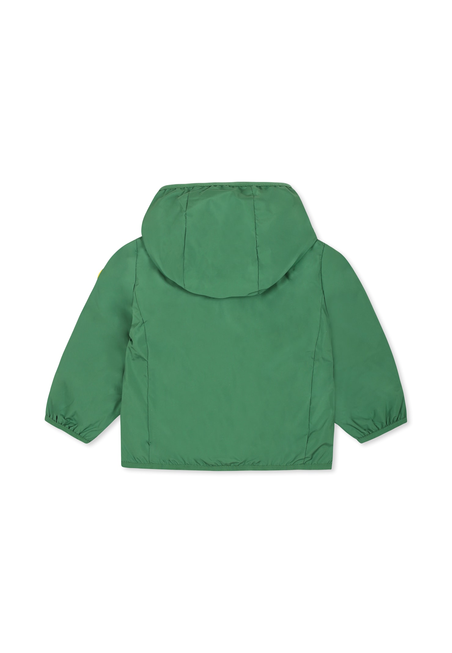 Save The Duck Green Windbreaker Jacket For Baby Boy With Logo In Green