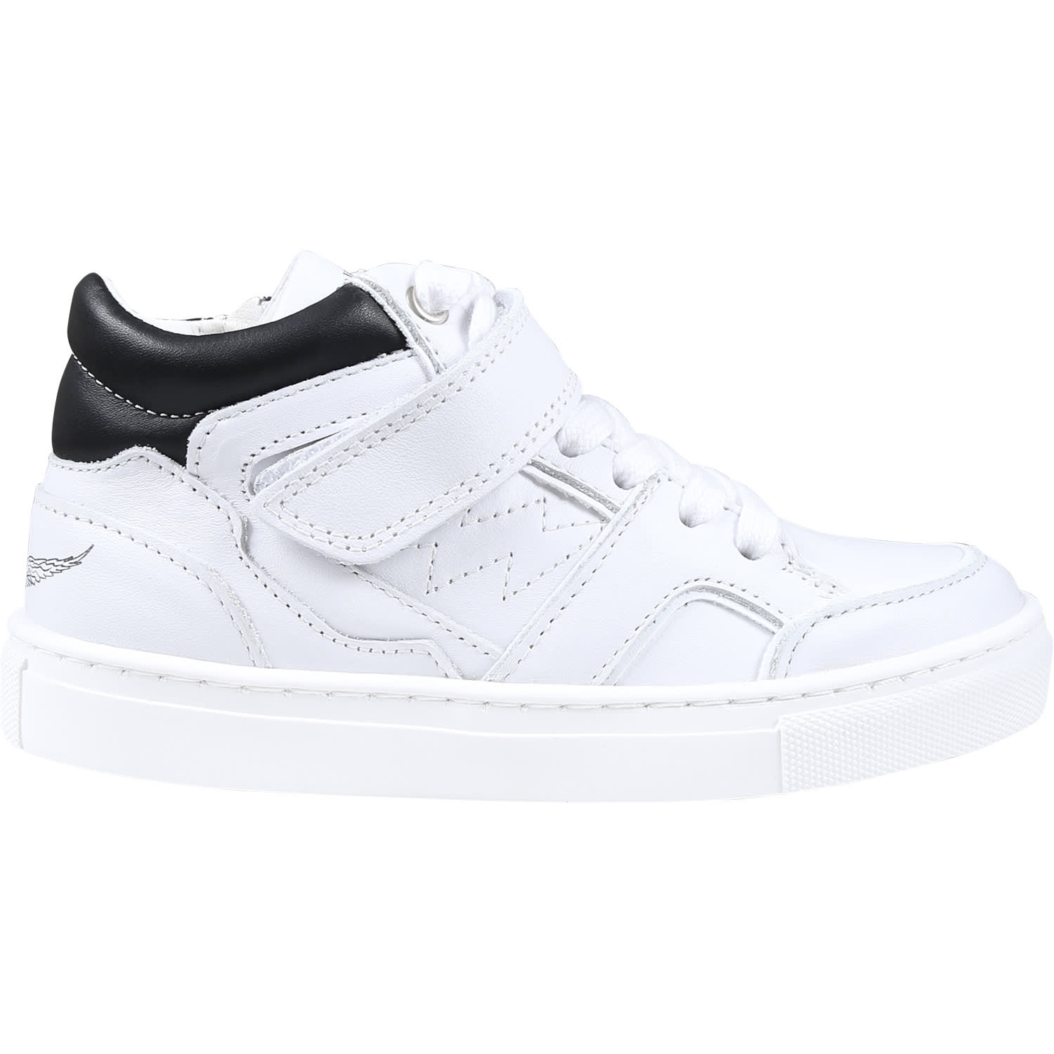 Zadig &amp; Voltaire Kids' Sneakers Bianche Per Bambini Con Logo In White