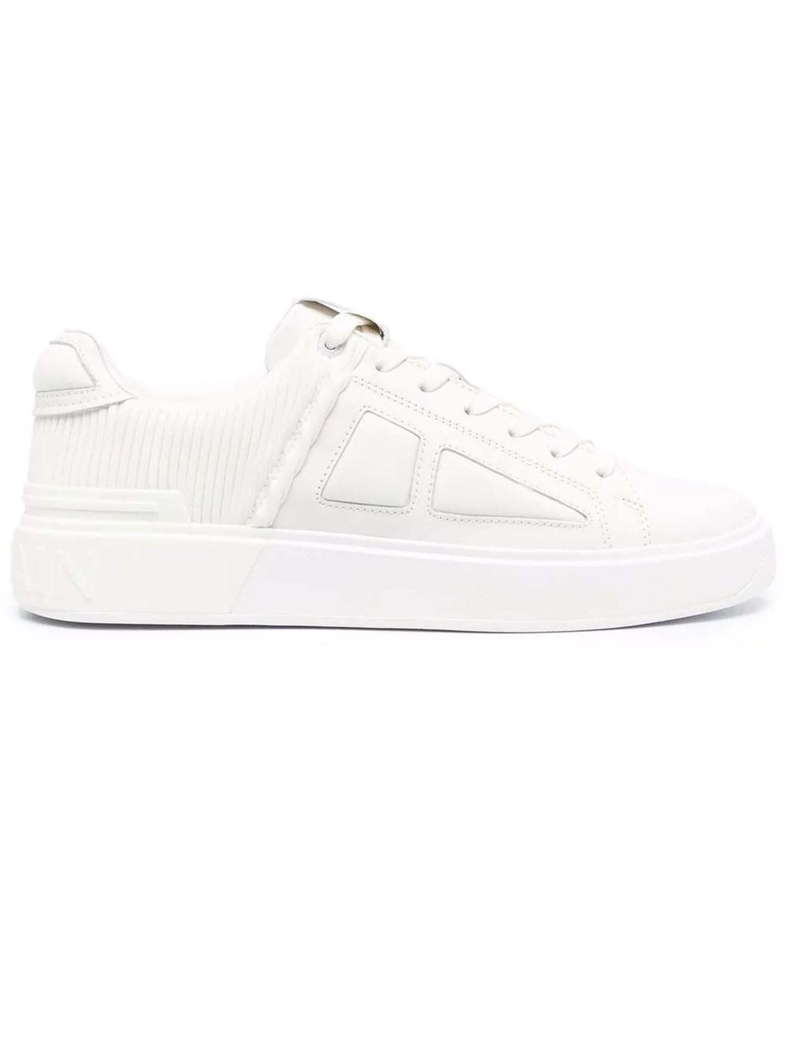 Balmain White B-court Sneakers