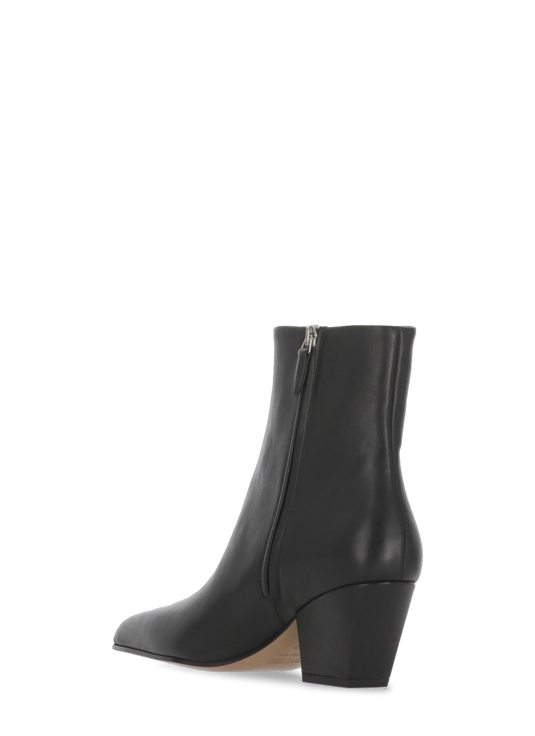 Paris Texas Block Heel Ankle Boots With Pointed Toe In Black