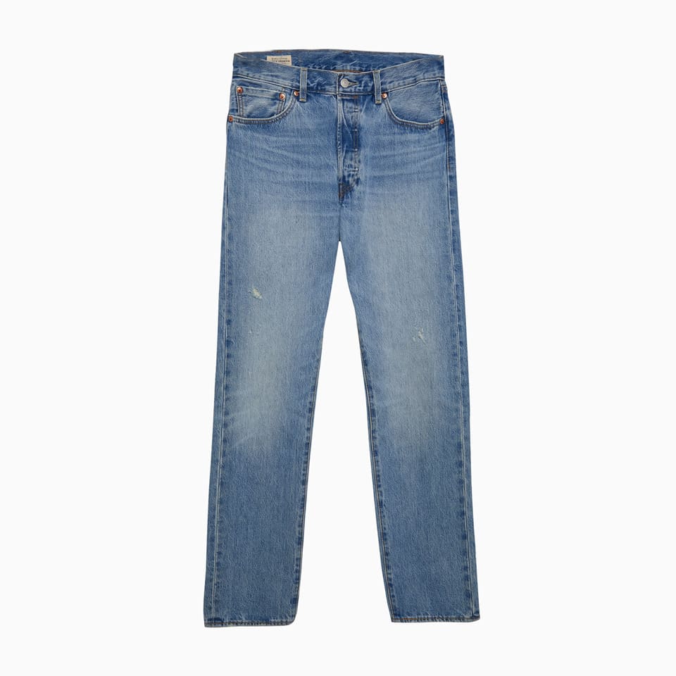 Levis 501 54 Light Indigo Jeans In Light Indigo Worn In